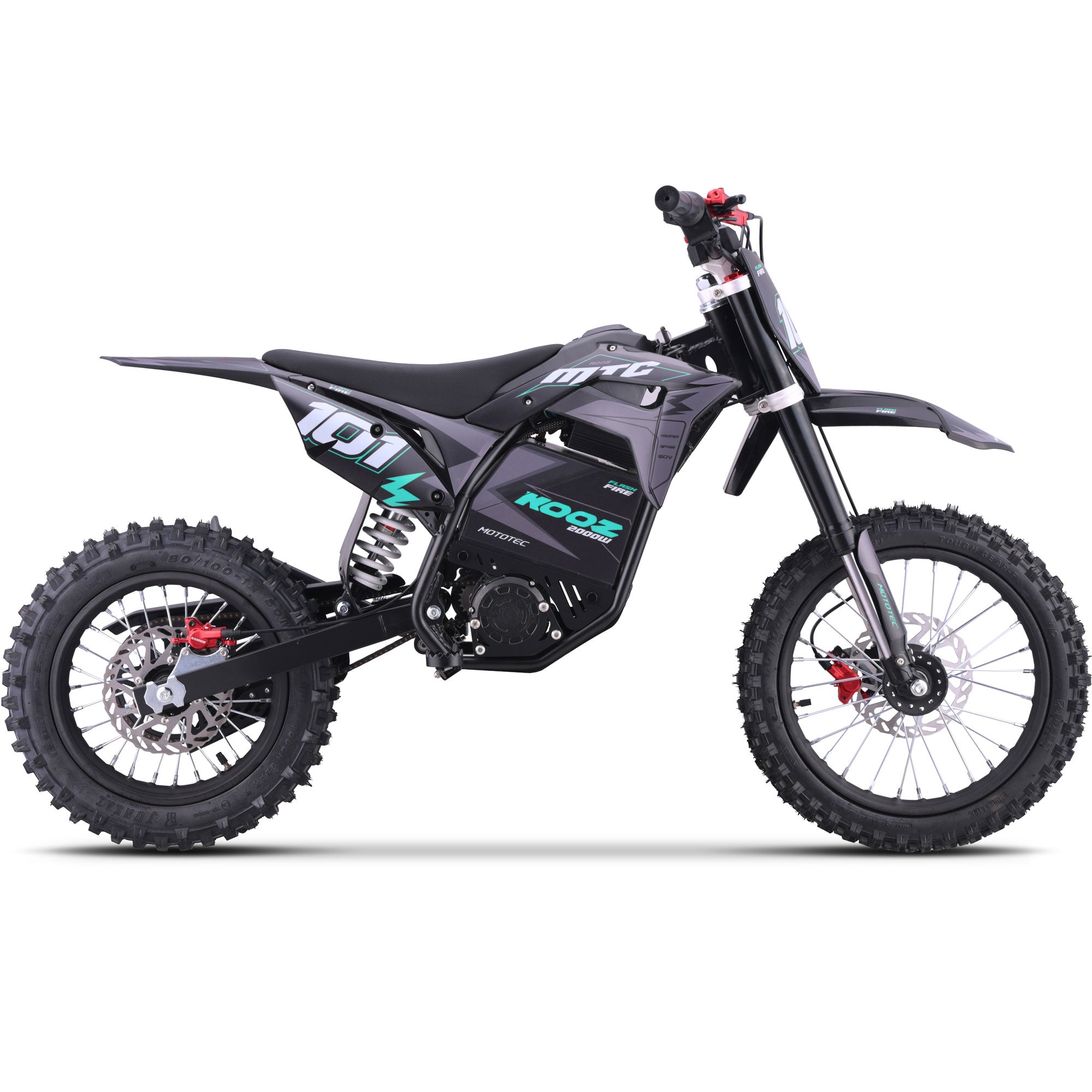 MotoTec 60v 2000w Pro Electric Dirt Bike Lithium Blue (HP115E)