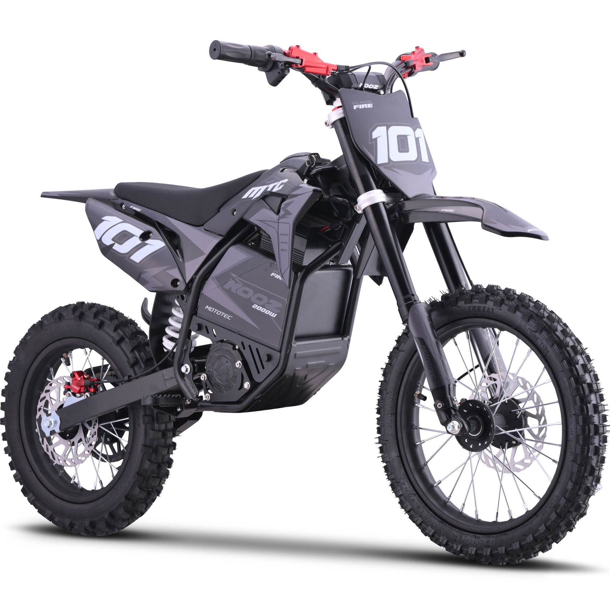 MotoTec 60v 2000w Pro Electric Dirt Bike Lithium Grey (HP115E)