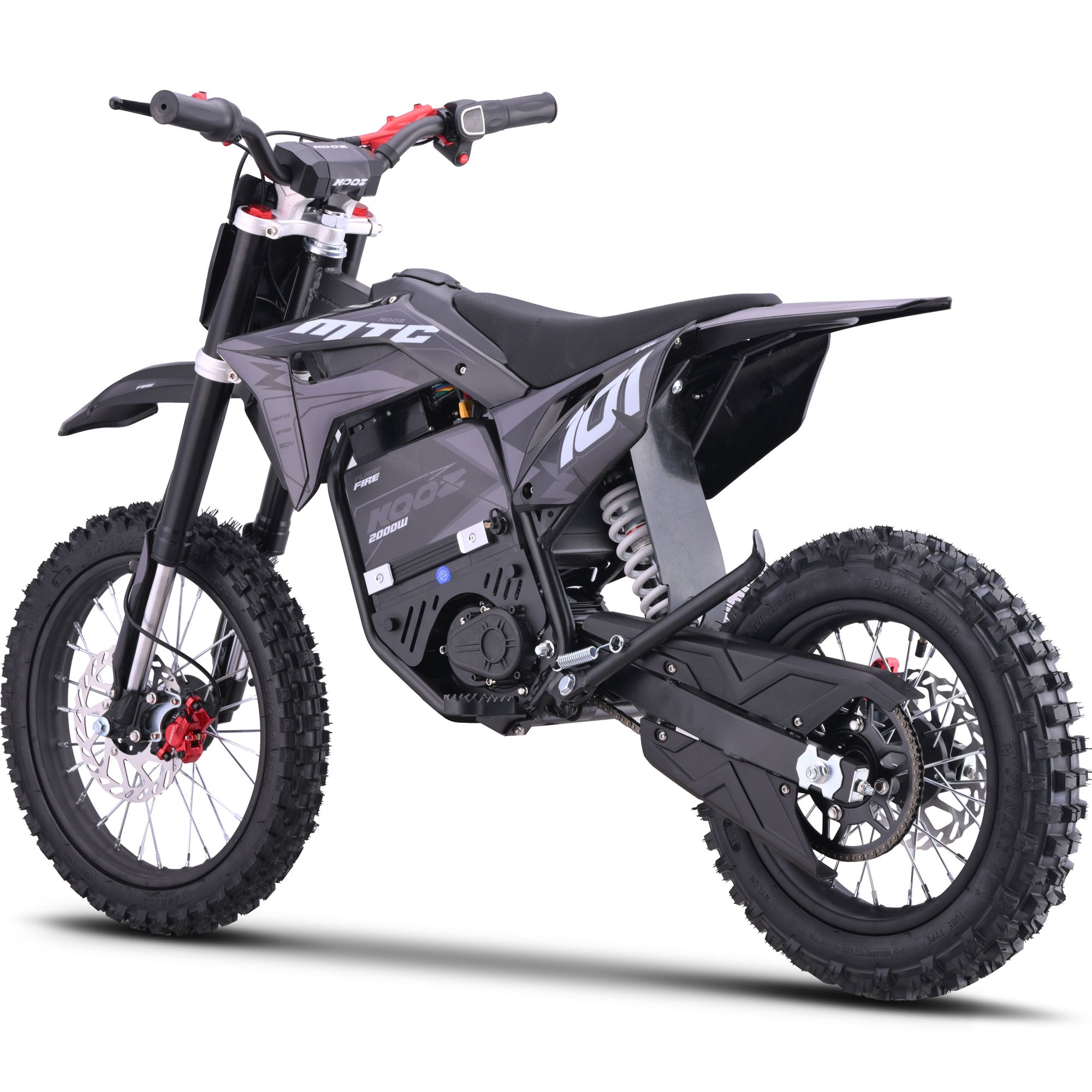 MotoTec 60v 2000w Pro Electric Dirt Bike Lithium Grey (HP115E)