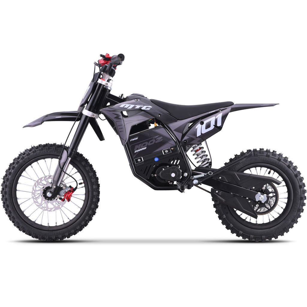 MotoTec 60v 2000w Pro Electric Dirt Bike Lithium Grey (HP115E)