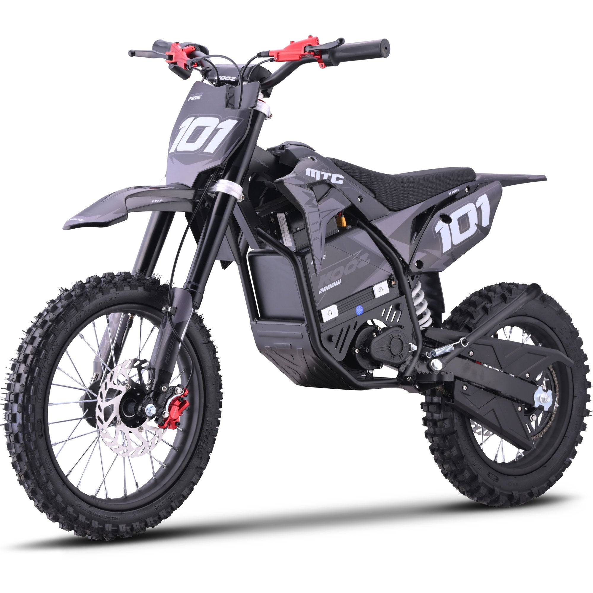 MotoTec 60v 2000w Pro Electric Dirt Bike Lithium Grey (HP115E)