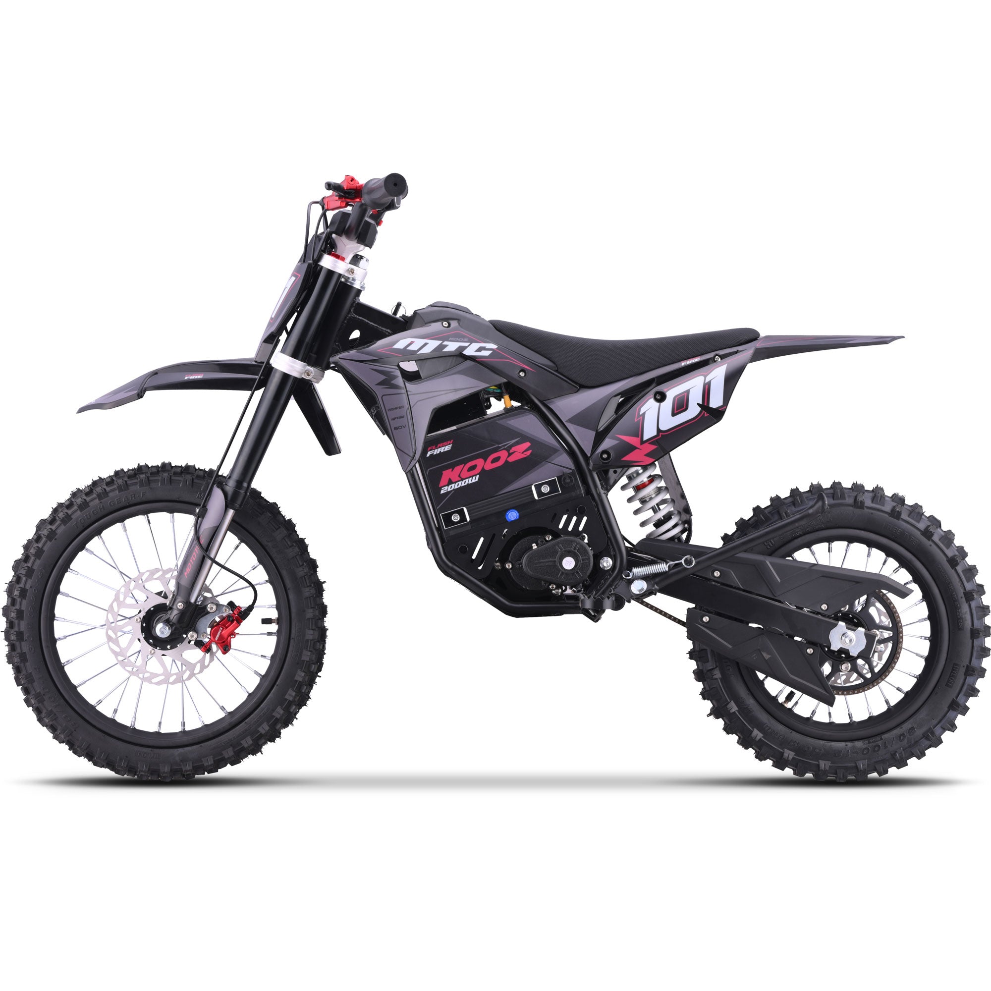MotoTec 60v 2000w Pro Electric Dirt Bike Lithium Red (HP115E)