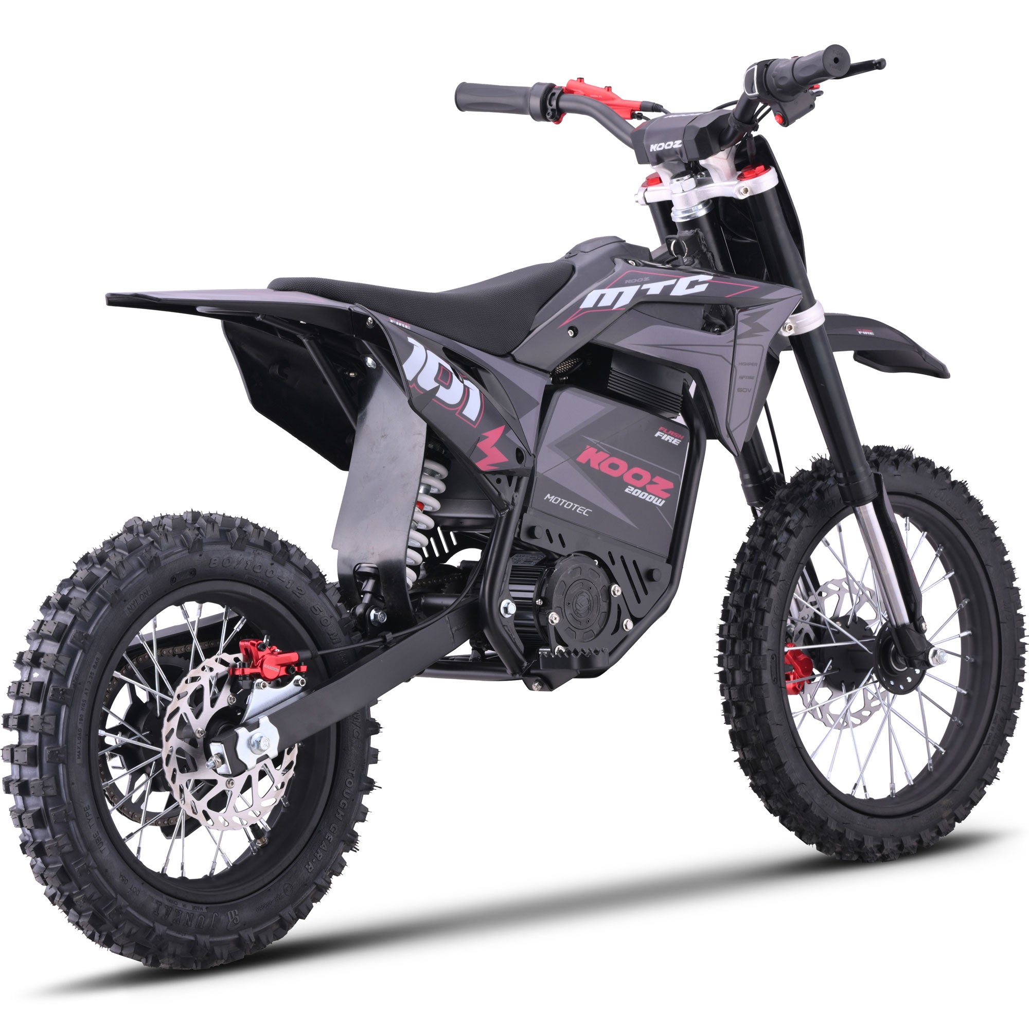 MotoTec 60v 2000w Pro Electric Dirt Bike Lithium Red (HP115E)