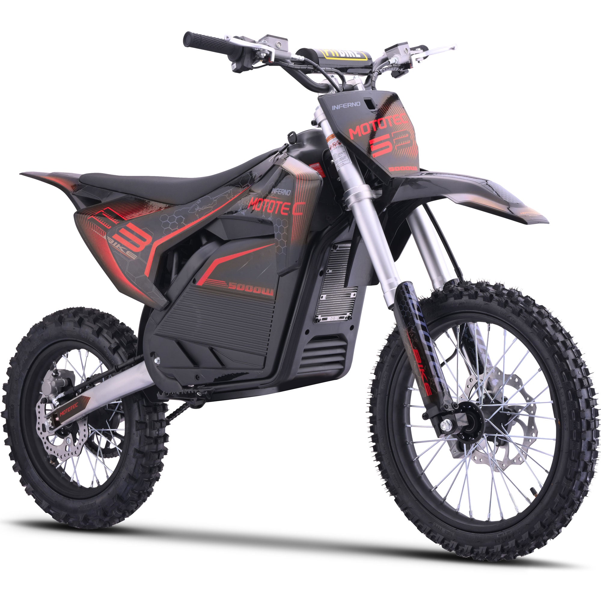 MotoTec 72v 5000w Pro Electric Dirt Bike Lithium Red
