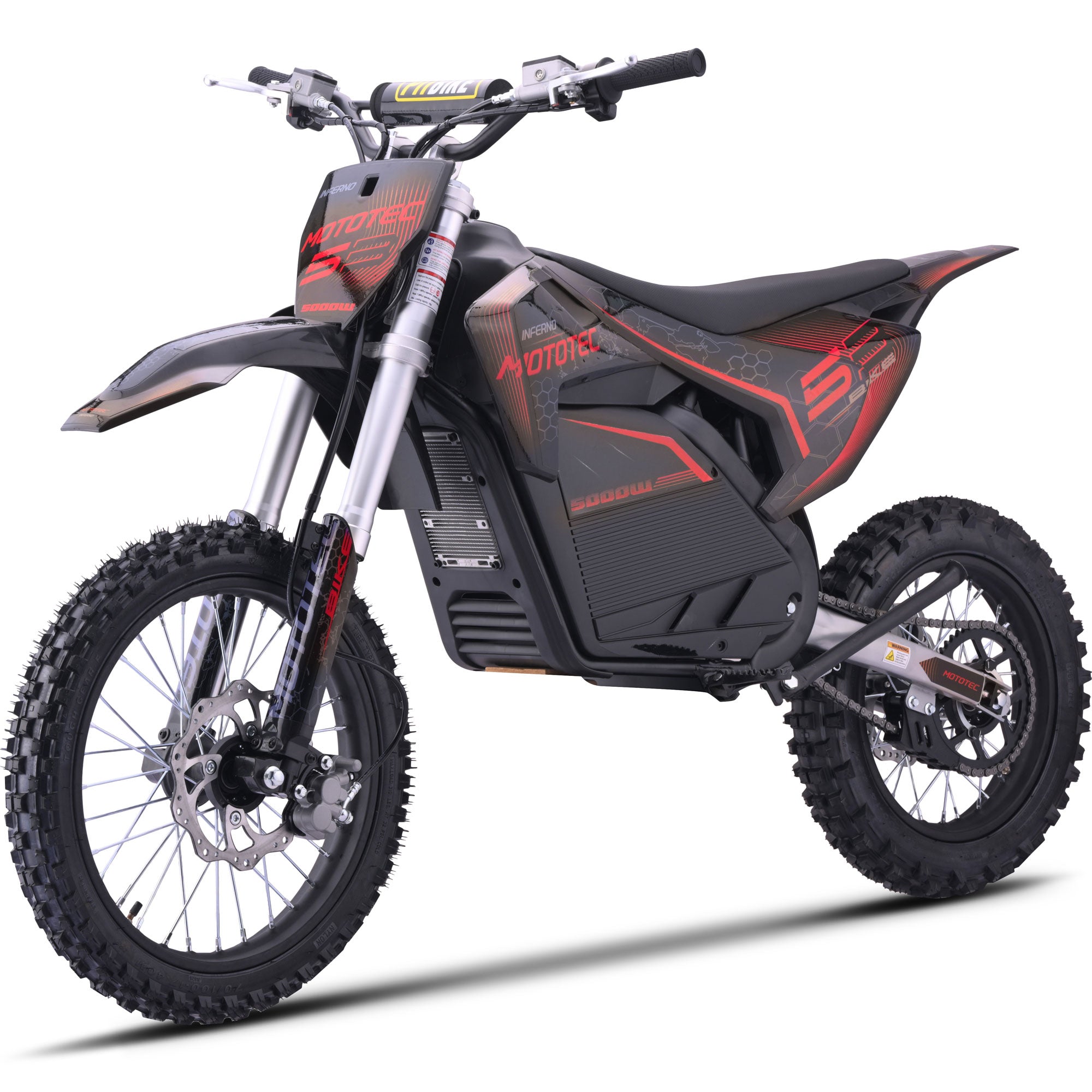 MotoTec 72v 5000w Pro Electric Dirt Bike Lithium Red