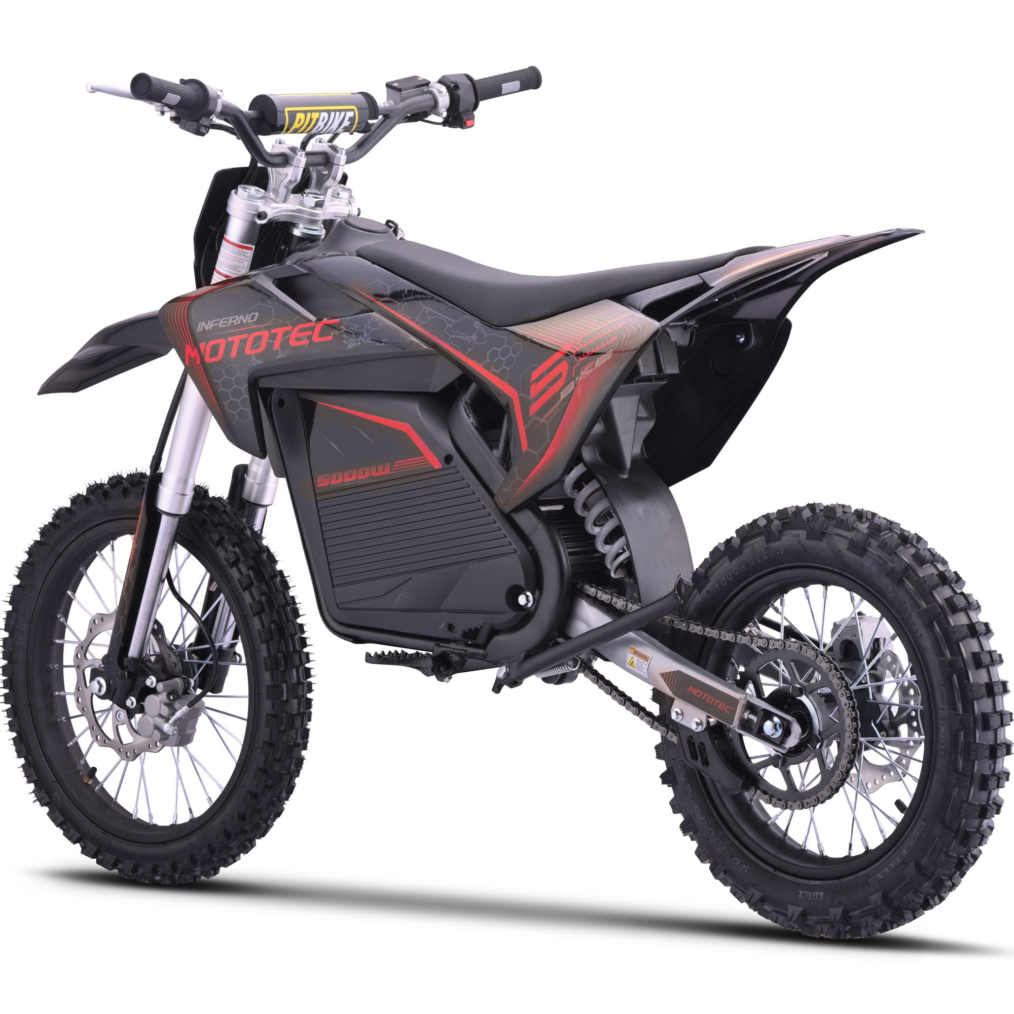MotoTec 72v 5000w Pro Electric Dirt Bike Lithium Red