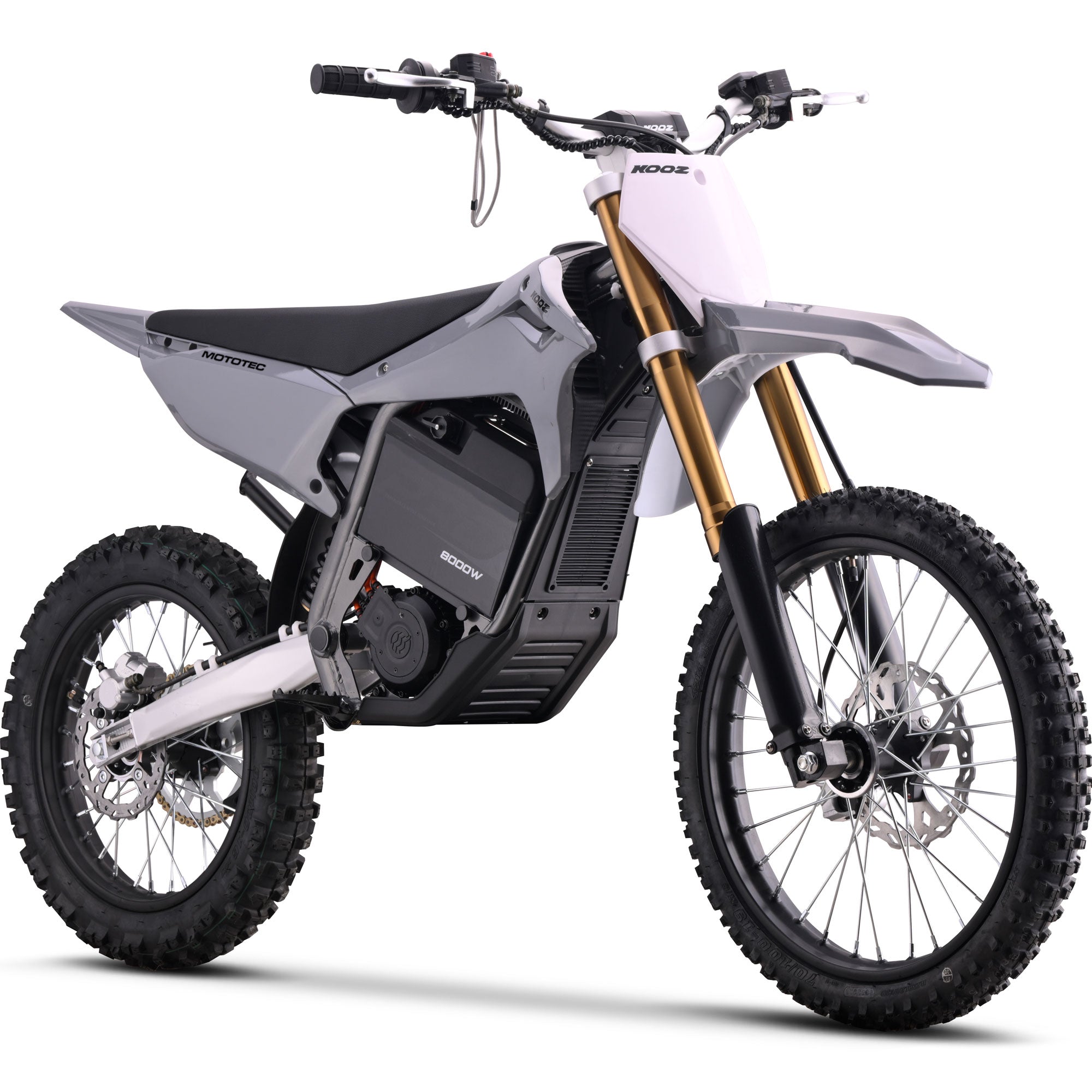 MotoTec 72v 8000w Pro Electric Dirt Bike 19/16 Lithium Grey