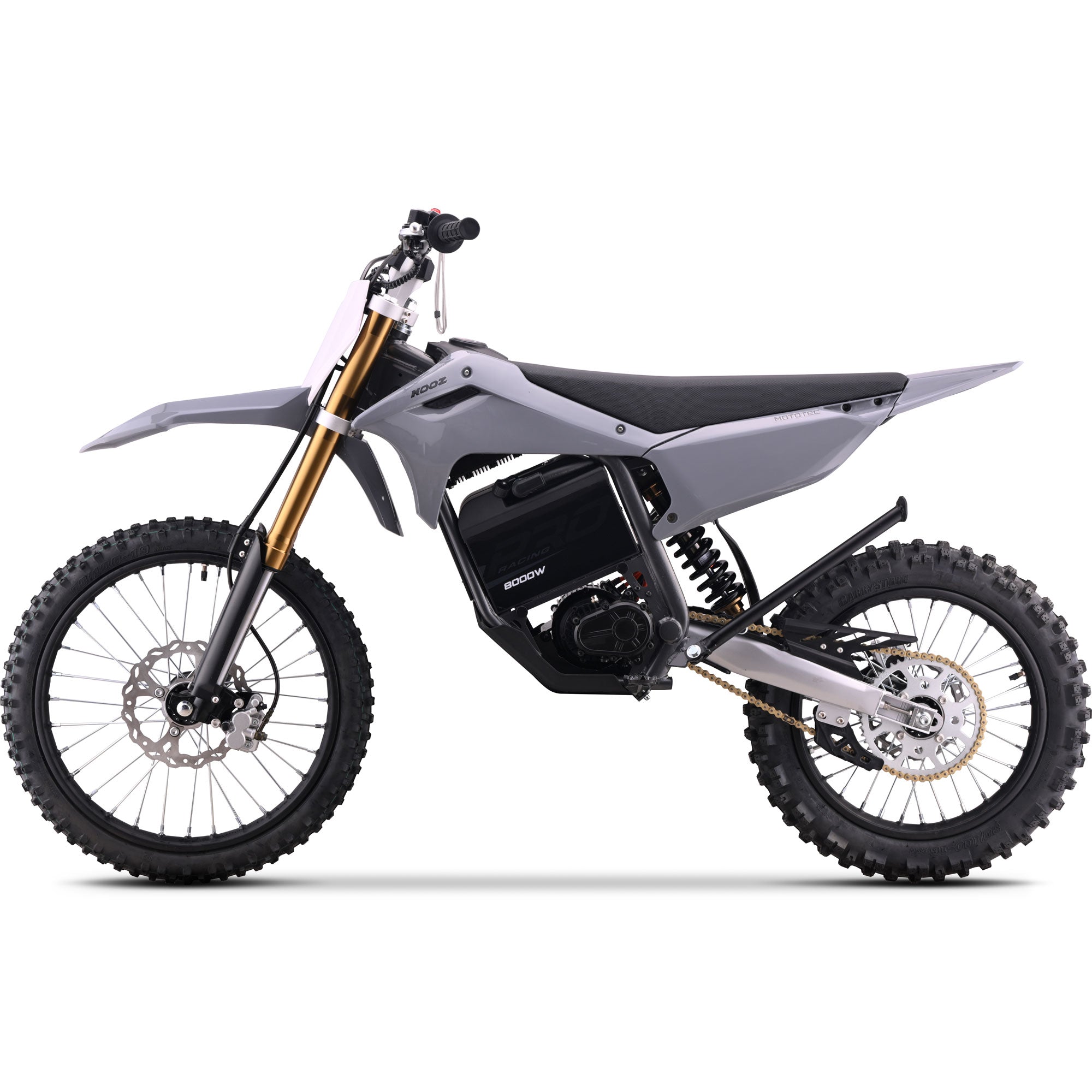 MotoTec 72v 8000w Pro Electric Dirt Bike 19/16 Lithium Grey