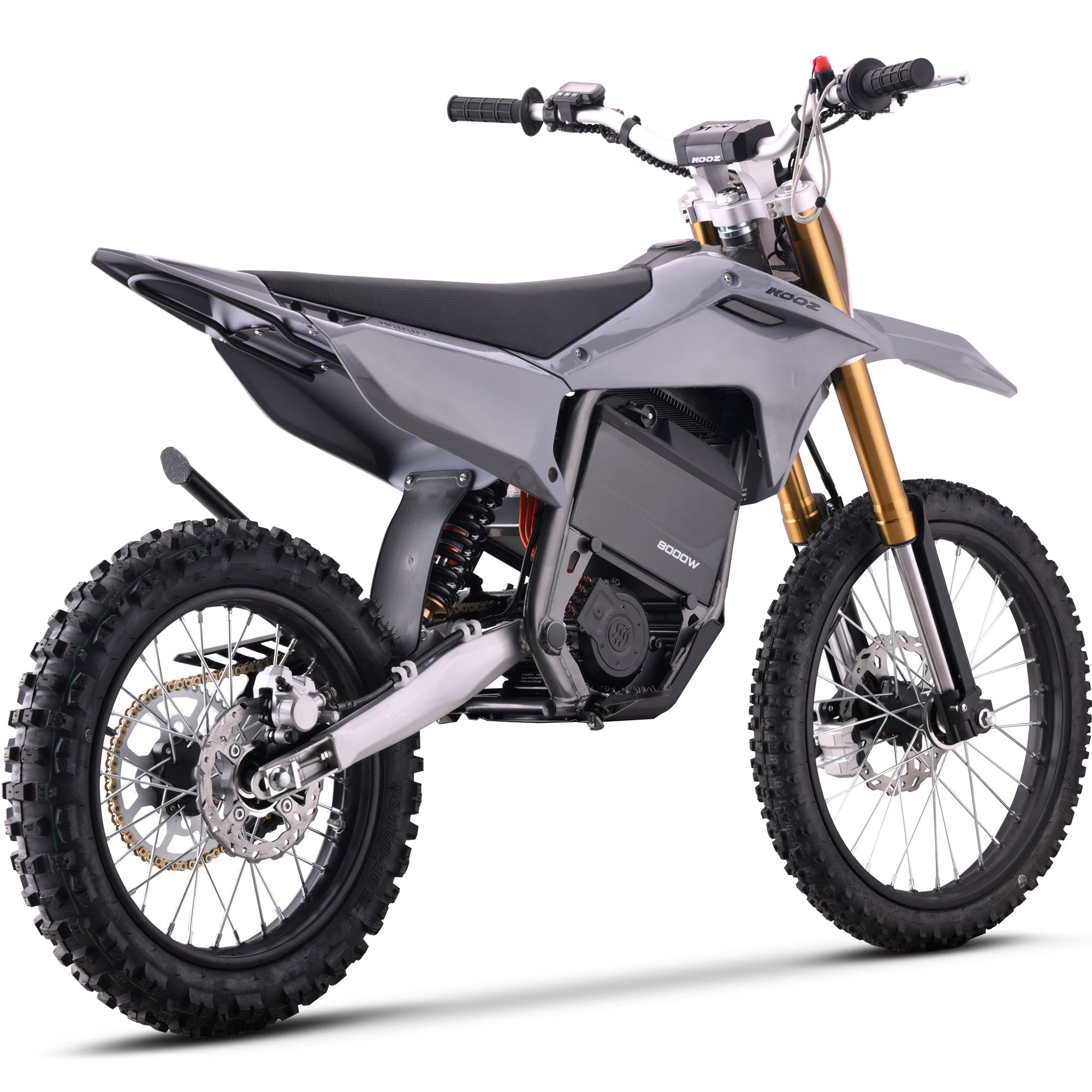 MotoTec 72v 8000w Pro Electric Dirt Bike 19/16 Lithium Grey