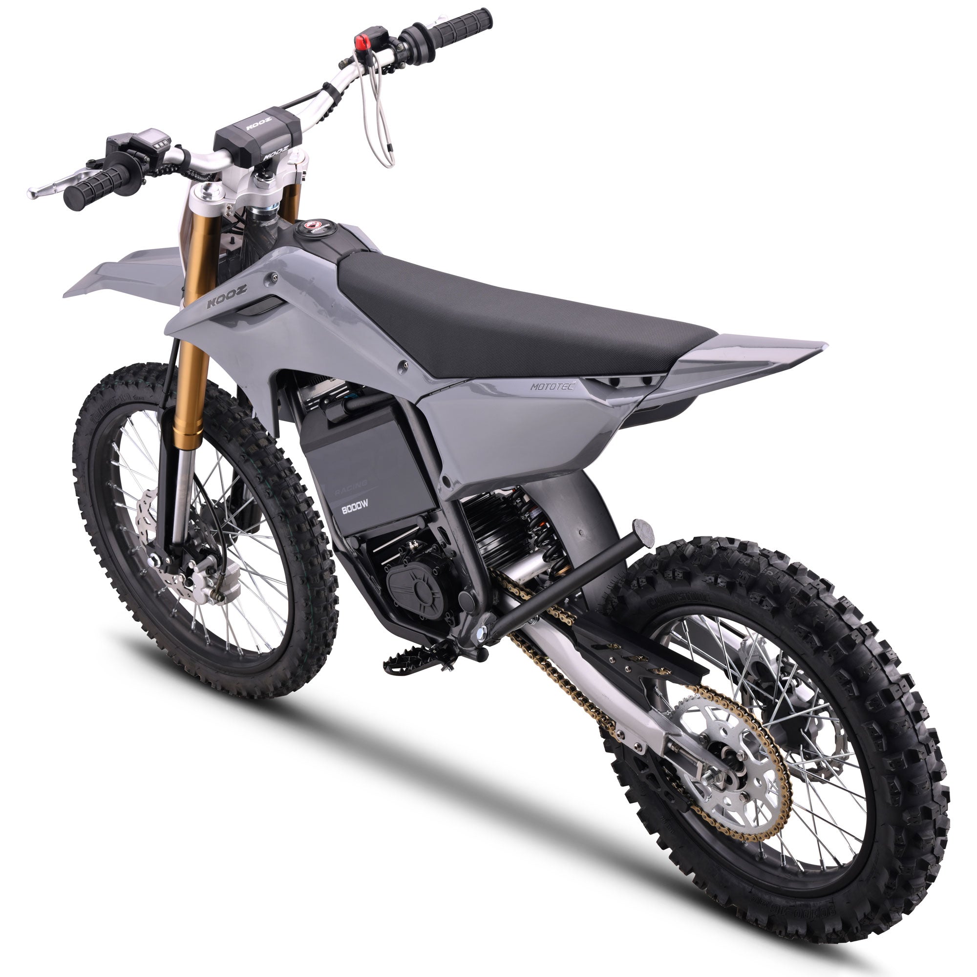 MotoTec 72v 8000w Pro Electric Dirt Bike 19/16 Lithium Grey