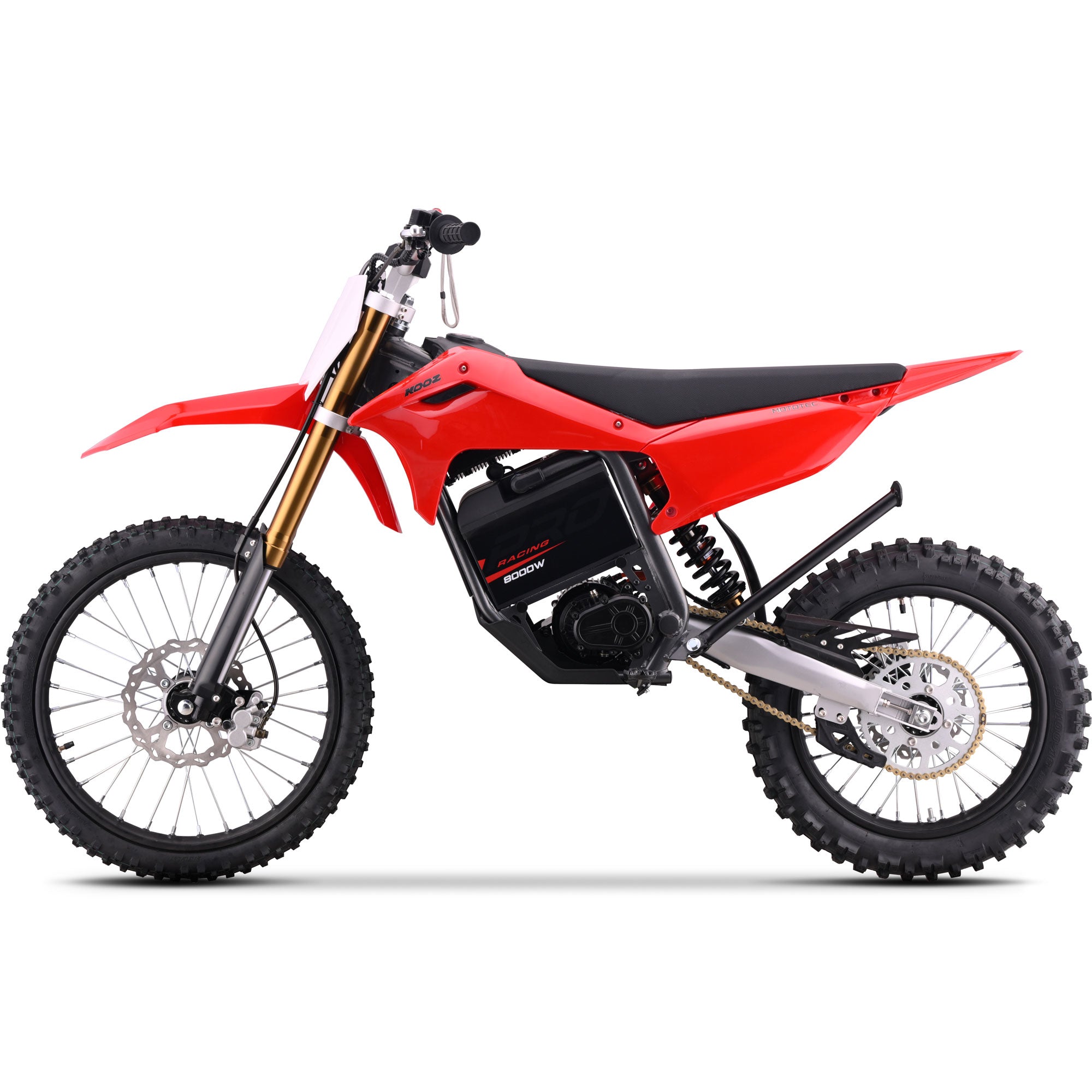 MotoTec 72v 8000w Pro Electric Dirt Bike 19/16 Lithium Red