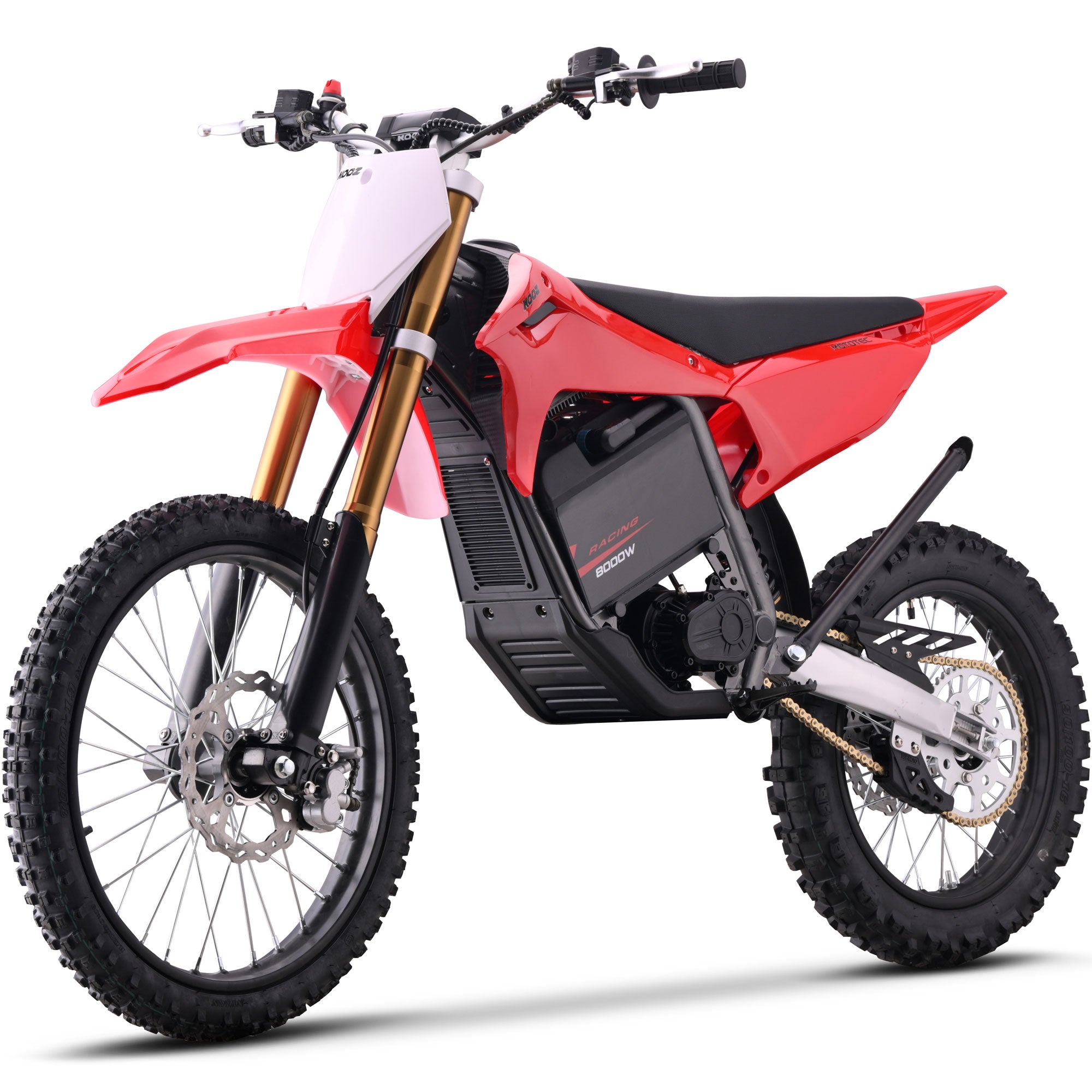 MotoTec 72v 8000w Pro Electric Dirt Bike 19/16 Lithium Red