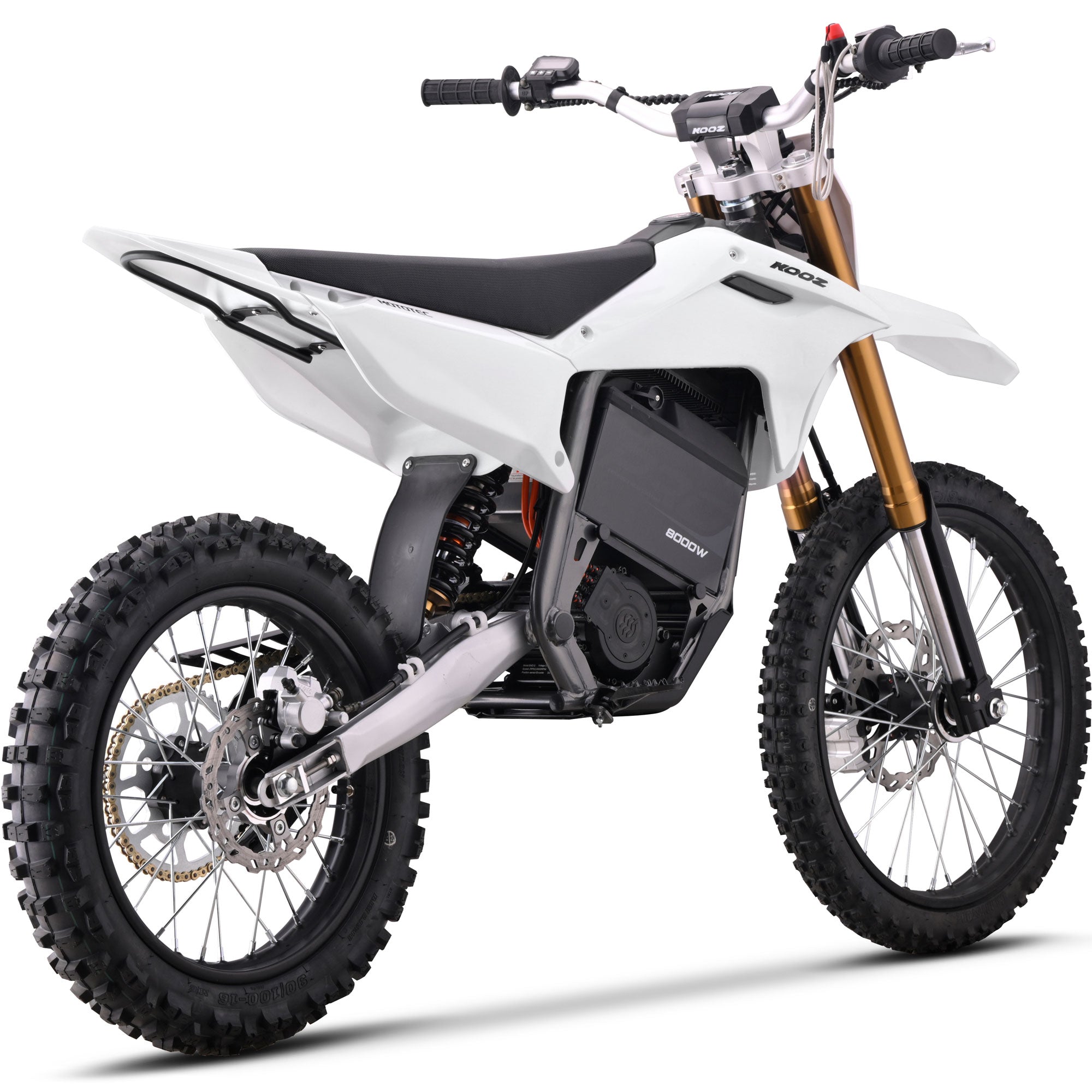 MotoTec 72v 8000w Pro Electric Dirt Bike 19/16 Lithium White