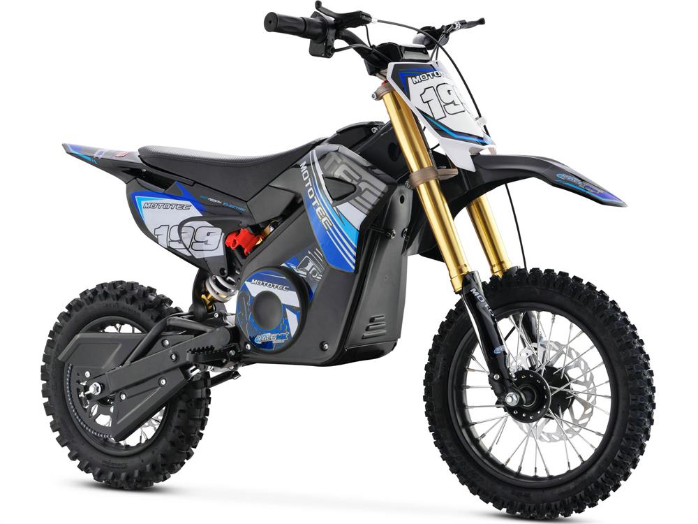MotoTec 36v 1200w Pro Electric Dirt Bike Lithium Blue
