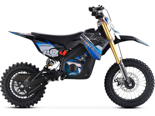 MotoTec 36v 1200w Pro Electric Dirt Bike Lithium Blue