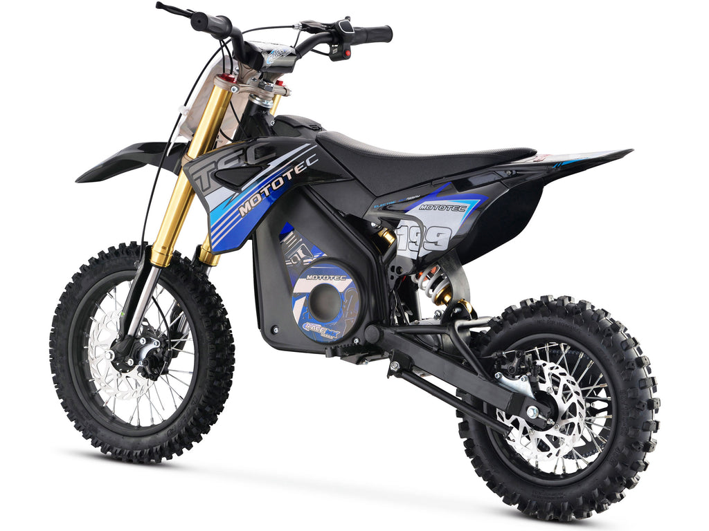 MotoTec 36v 1200w Pro Electric Dirt Bike Lithium Blue