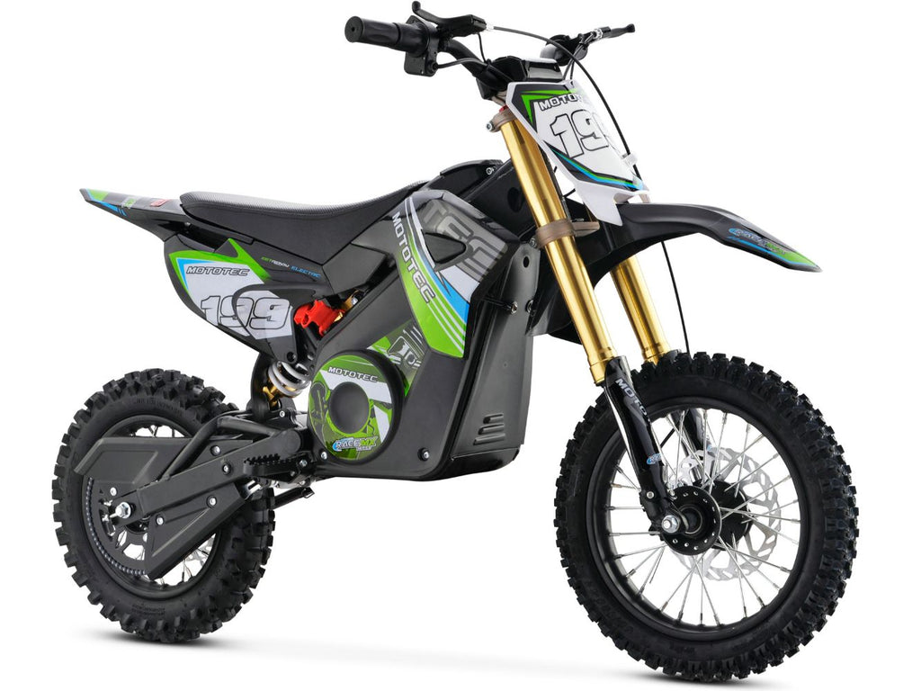 MotoTec 36v 1200w Pro Electric Dirt Bike Lithium Green