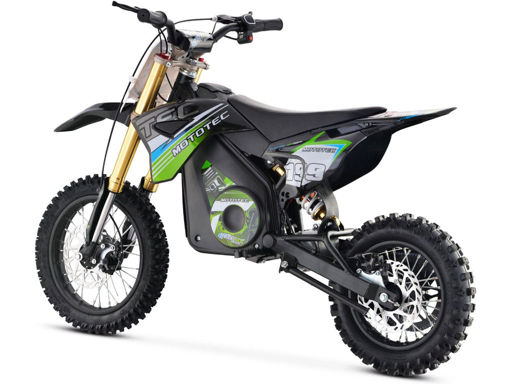 MotoTec 36v 1200w Pro Electric Dirt Bike Lithium Green