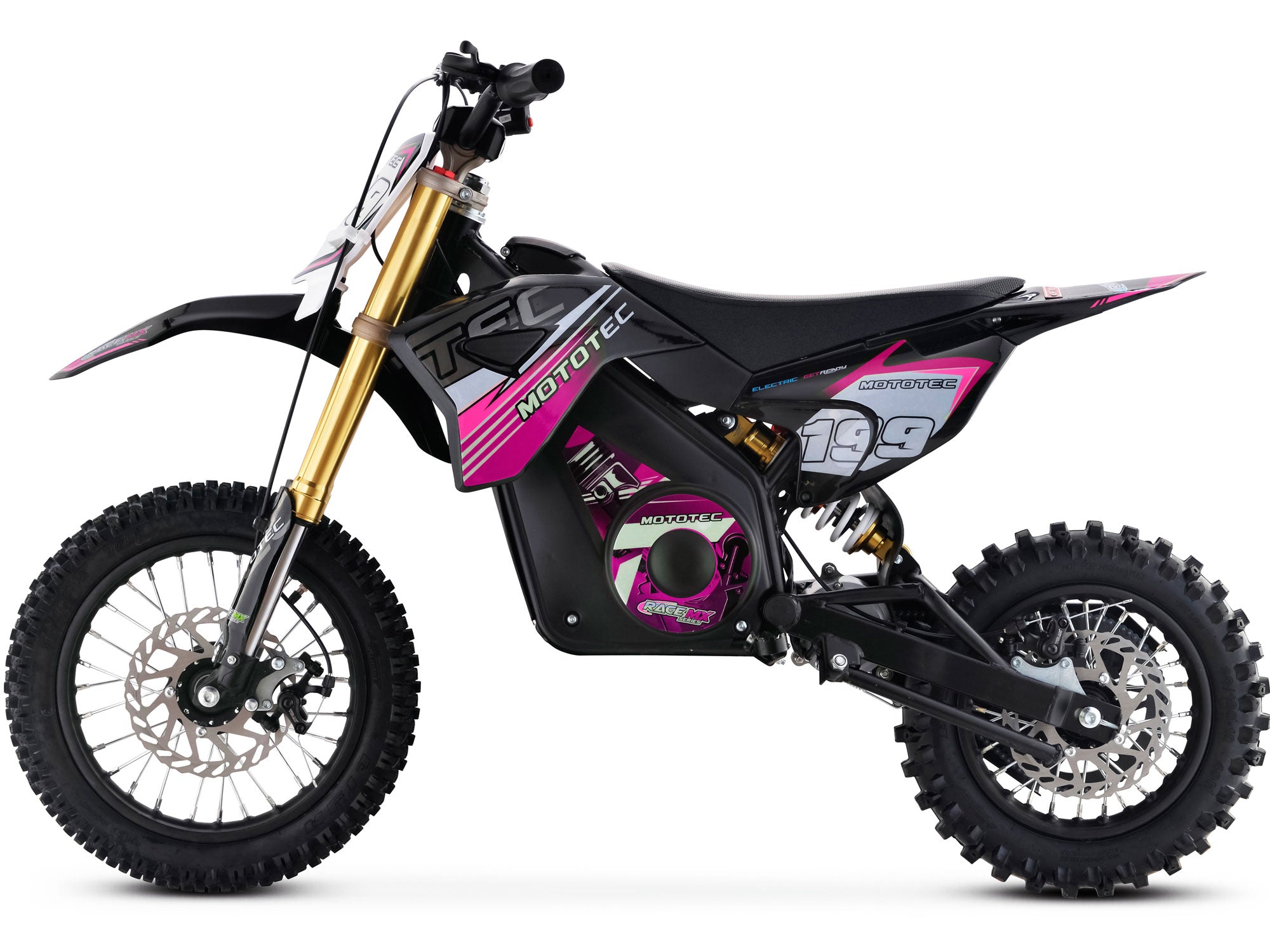 MotoTec 36v 1200w Pro Electric Dirt Bike Lithium Pink