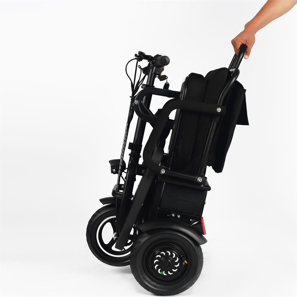 MotoTec Folding Mobility Electric Trike 48v 700w Dual Motor Lithium Black