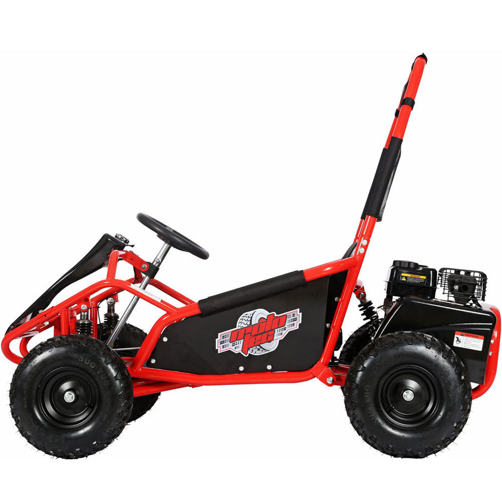 MotoTec Mud Kids Gas Powered 98cc Go Kart Full Suspension Red