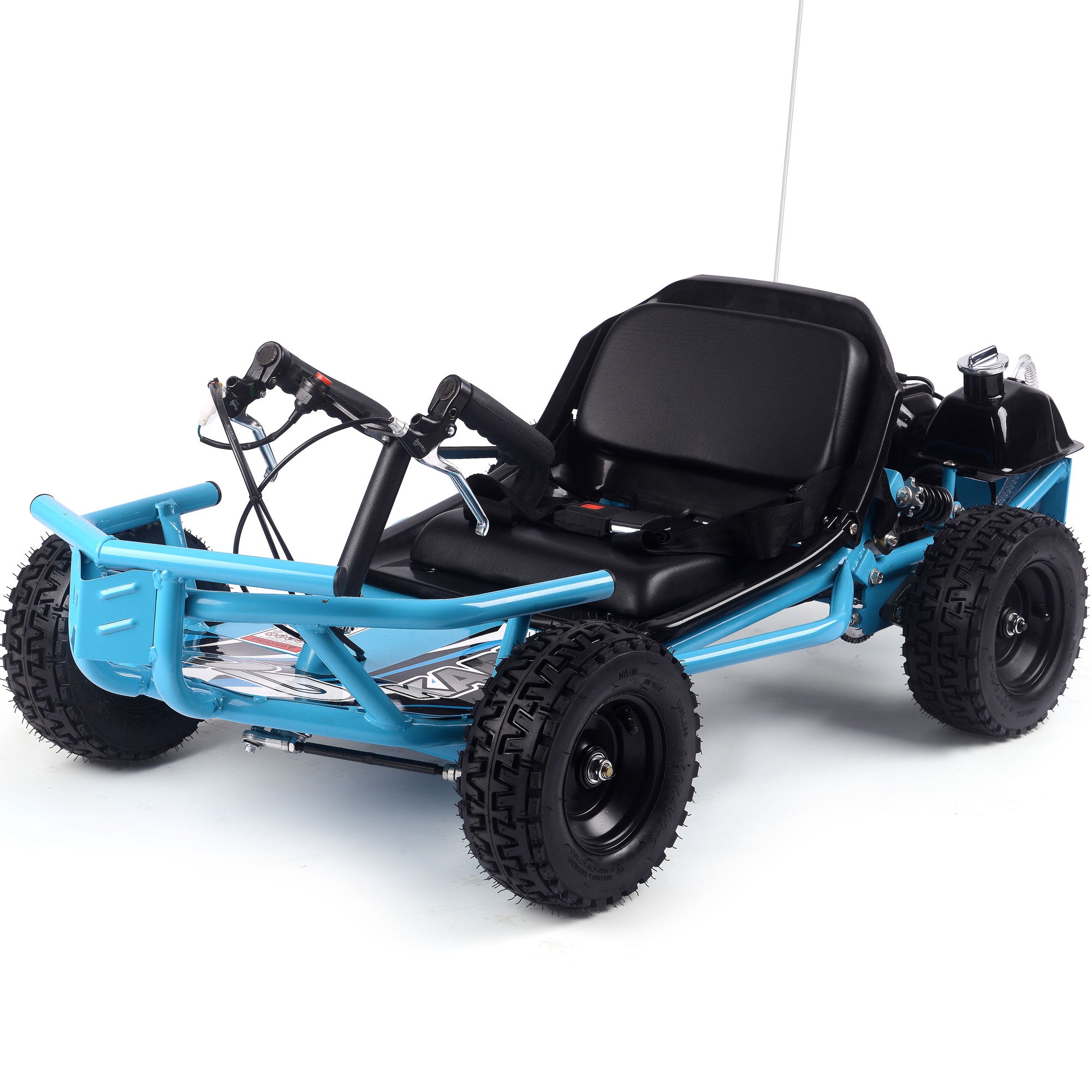 MotoTec Sandman Kids Gas Powered 49cc Go Kart Blue