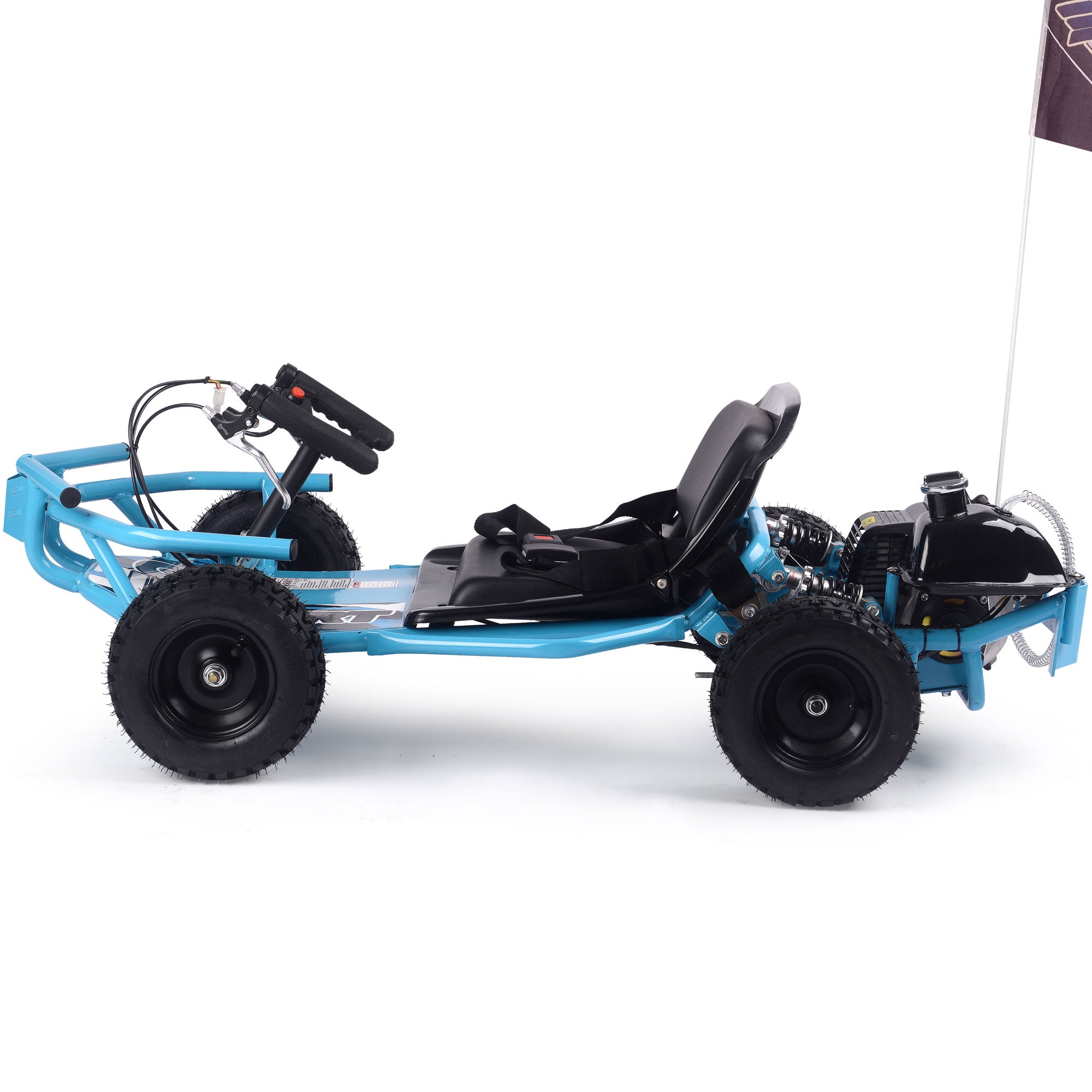 MotoTec Sandman Kids Gas Powered 49cc Go Kart Blue