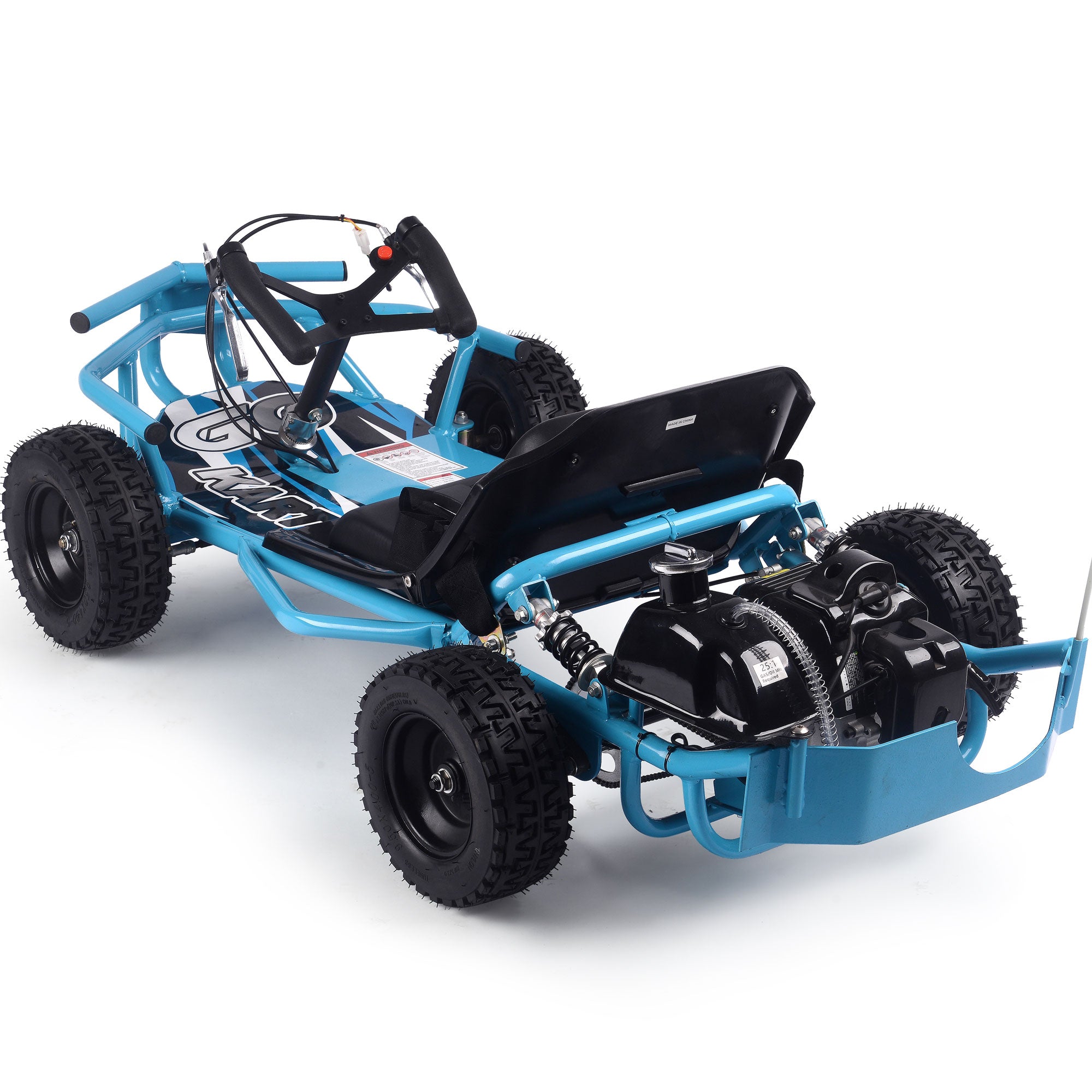 MotoTec Sandman Kids Gas Powered 49cc Go Kart Blue