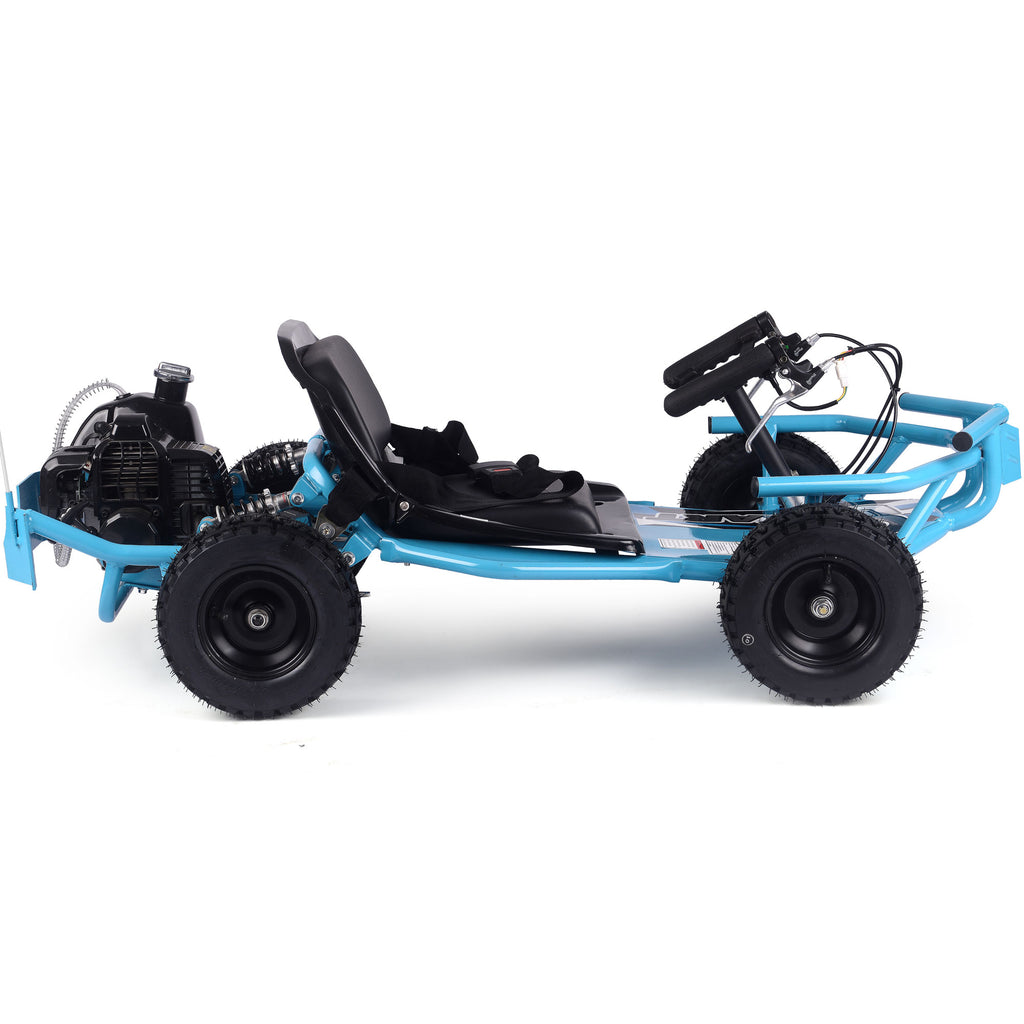 MotoTec Sandman Kids Gas Powered 49cc Go Kart Blue