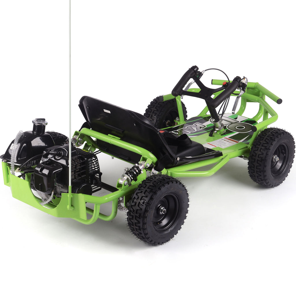 MotoTec Sandman Kids Gas Powered 49cc Go Kart Green