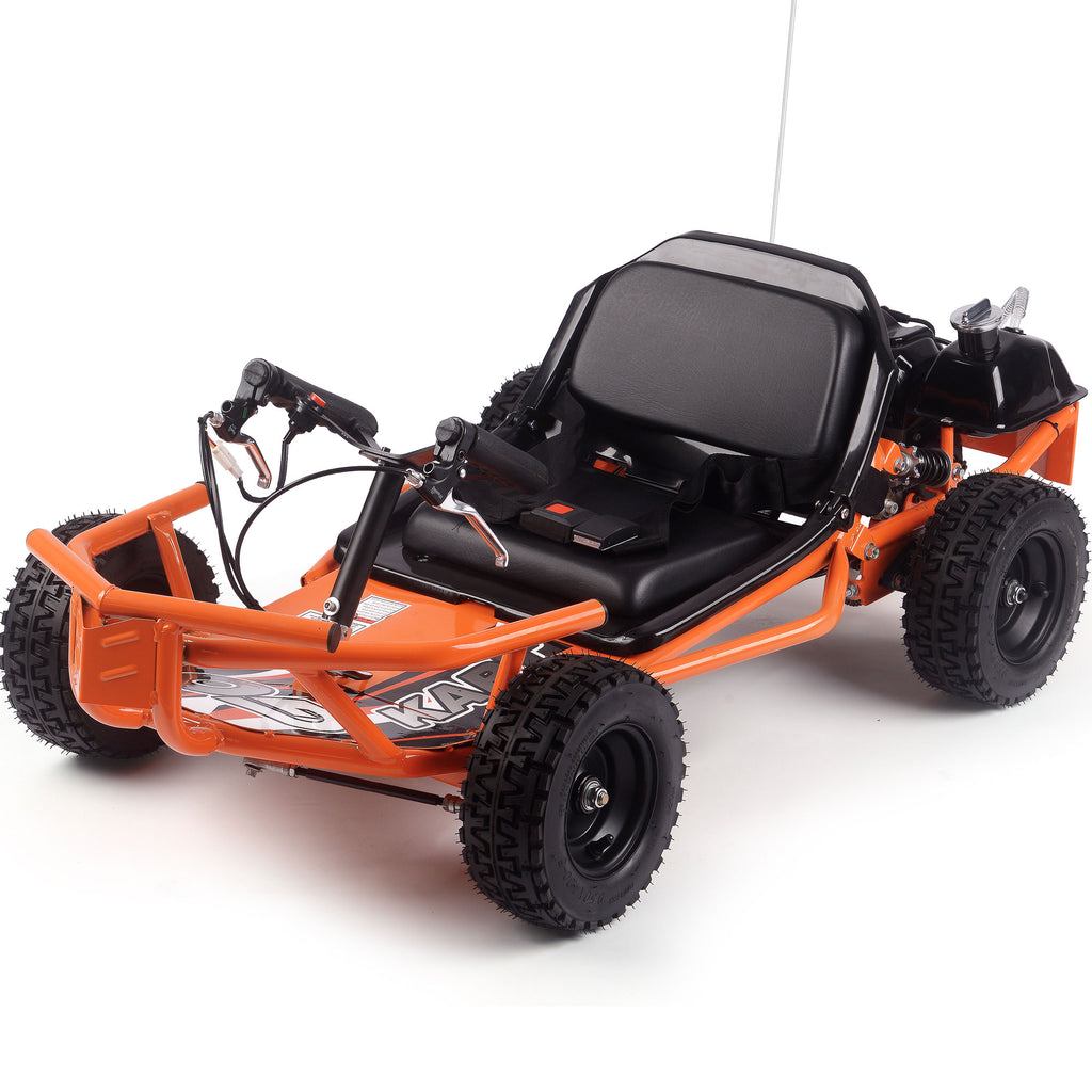 MotoTec Sandman Kids Gas Powered 49cc Go Kart Orange