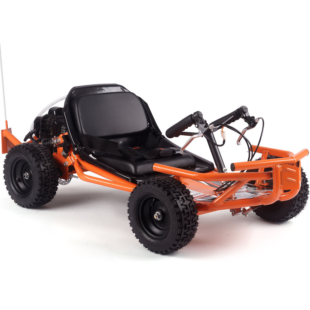 MotoTec Sandman Kids Gas Powered 49cc Go Kart Orange