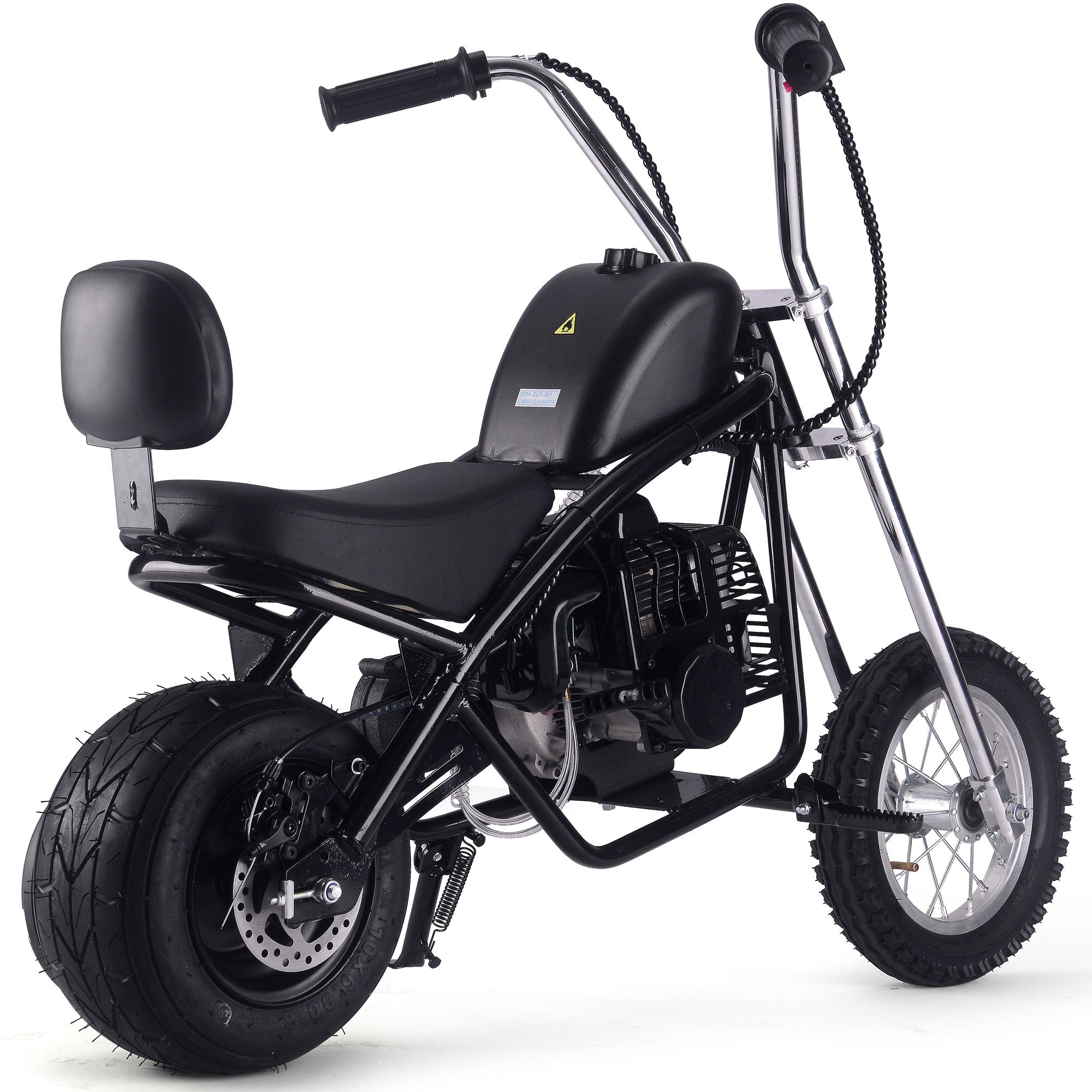 MotoTec 49cc Gas Mini Chopper V2 Black