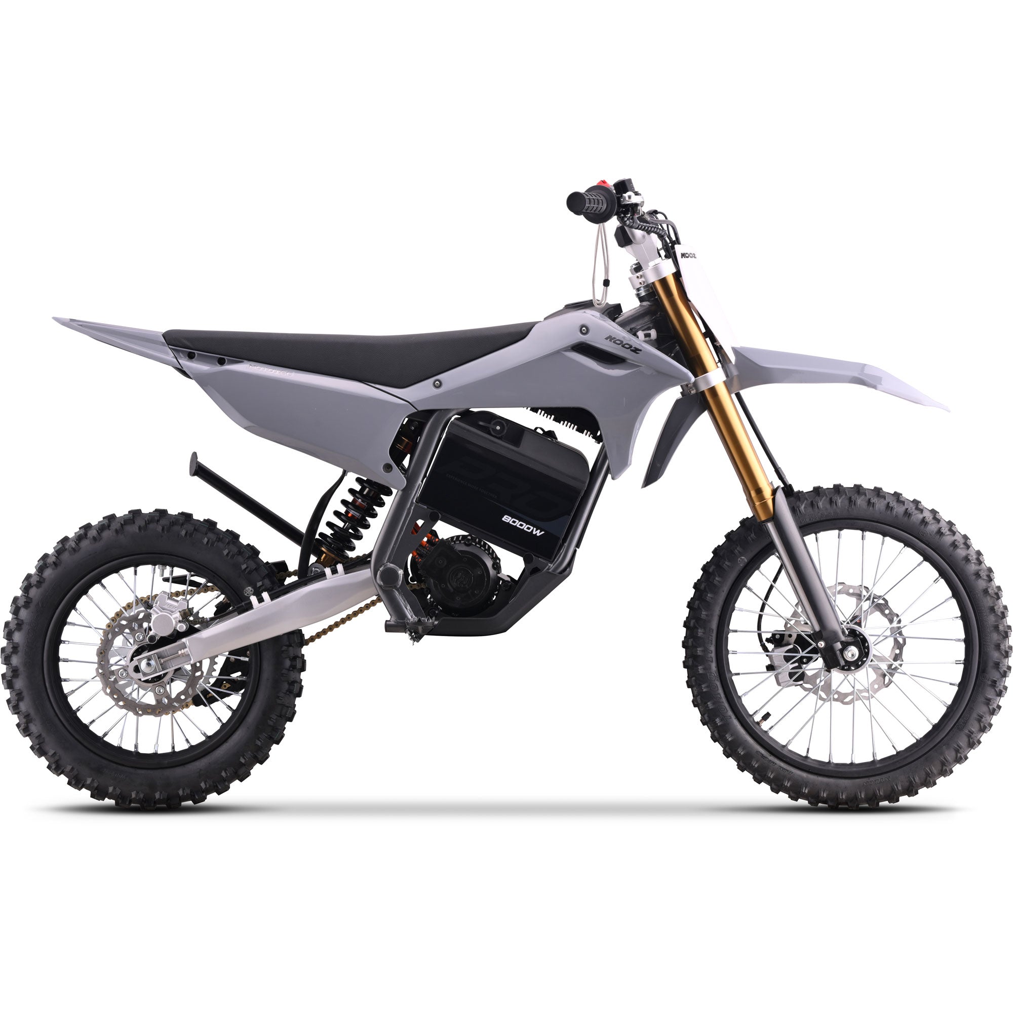 MotoTec 72v 8000w Pro Electric Dirt Bike 17/14 Lithium Grey
