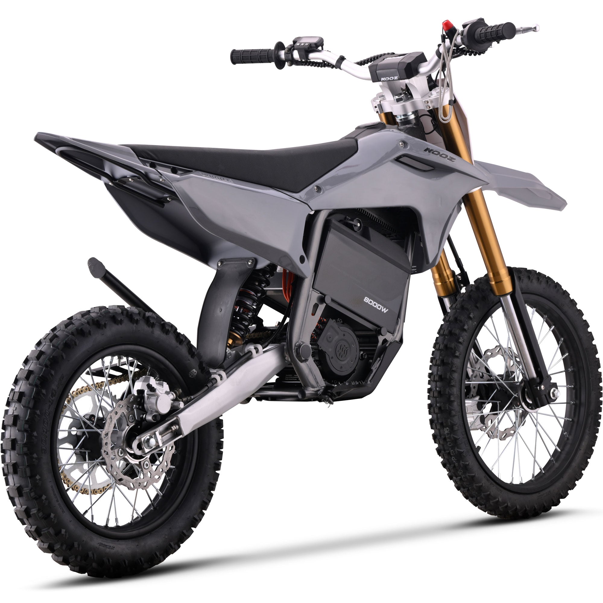 MotoTec 72v 8000w Pro Electric Dirt Bike 17/14 Lithium Grey