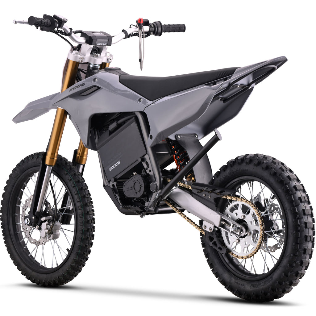MotoTec 72v 8000w Pro Electric Dirt Bike 17/14 Lithium Grey