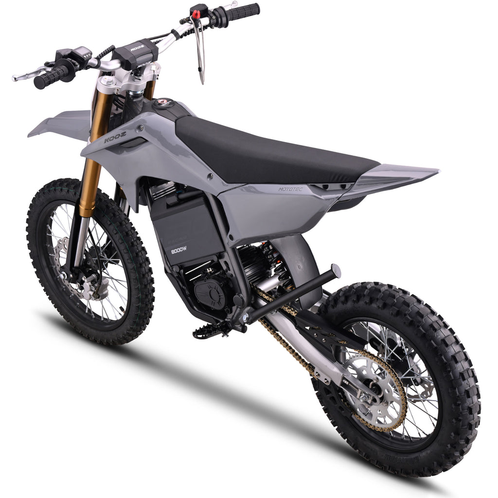 MotoTec 72v 8000w Pro Electric Dirt Bike 17/14 Lithium Grey