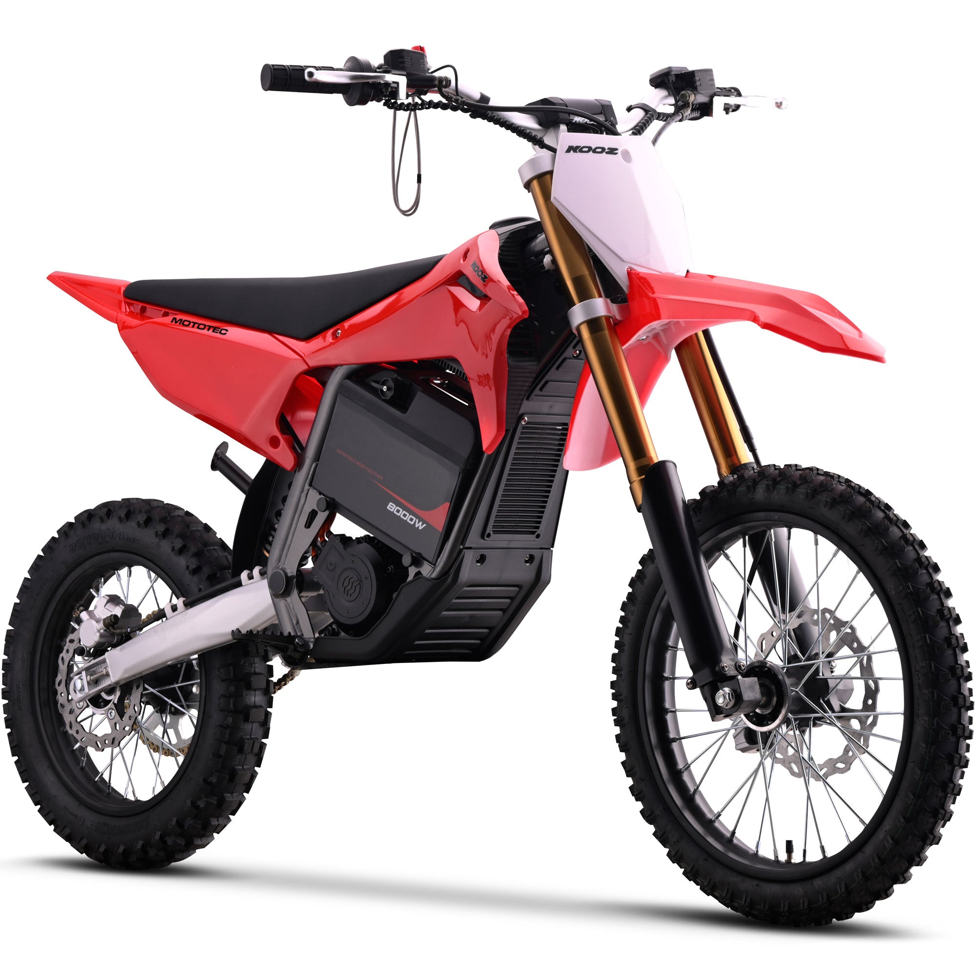 MotoTec 72v 8000w Pro Electric Dirt Bike 17/14 Lithium Red
