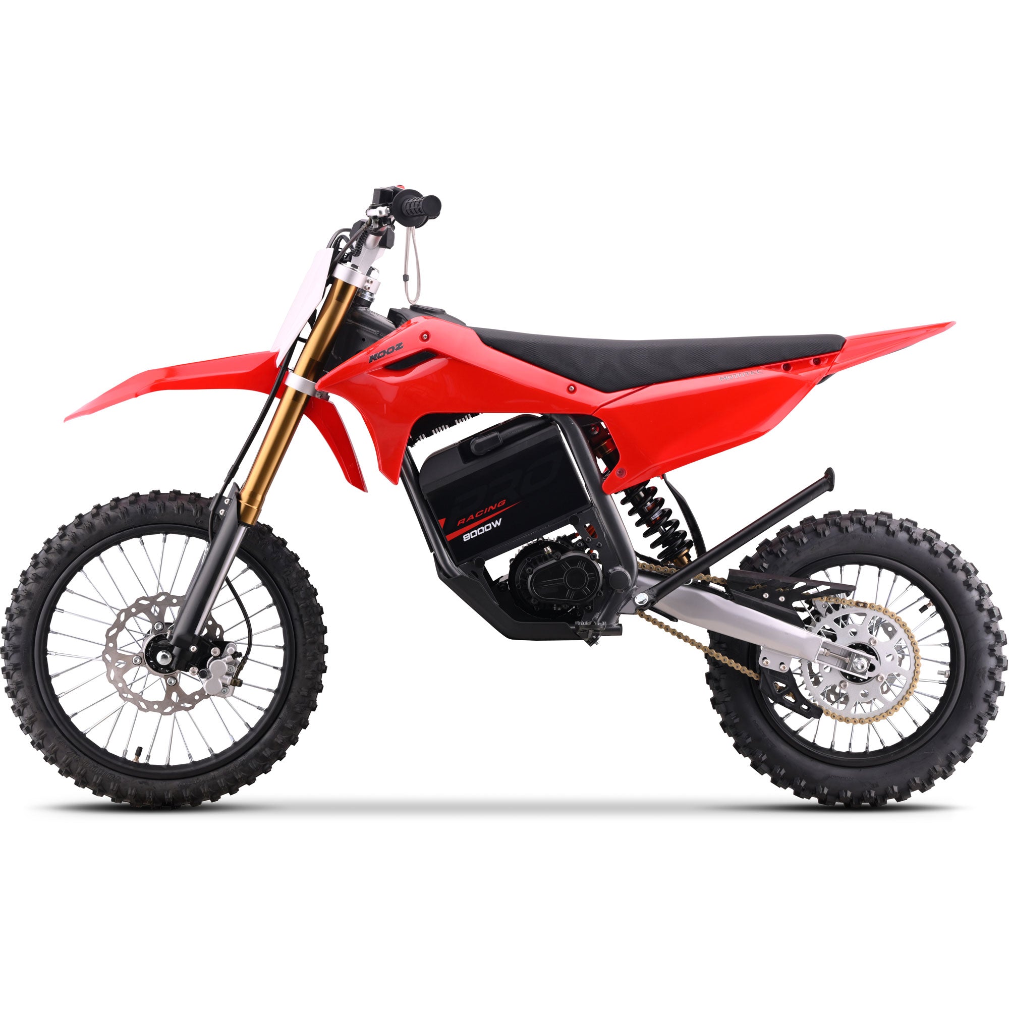 MotoTec 72v 8000w Pro Electric Dirt Bike 17/14 Lithium Red