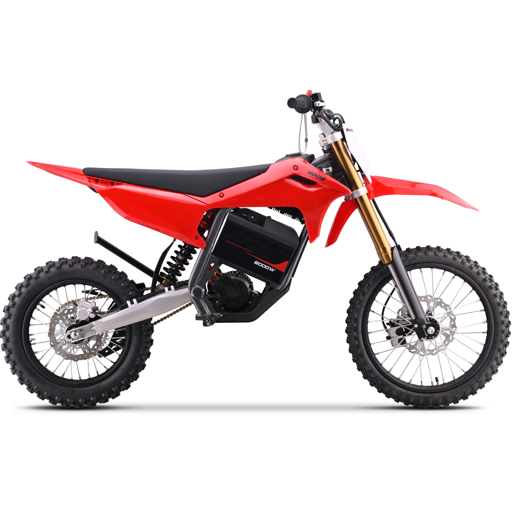 MotoTec 72v 8000w Pro Electric Dirt Bike 17/14 Lithium Red