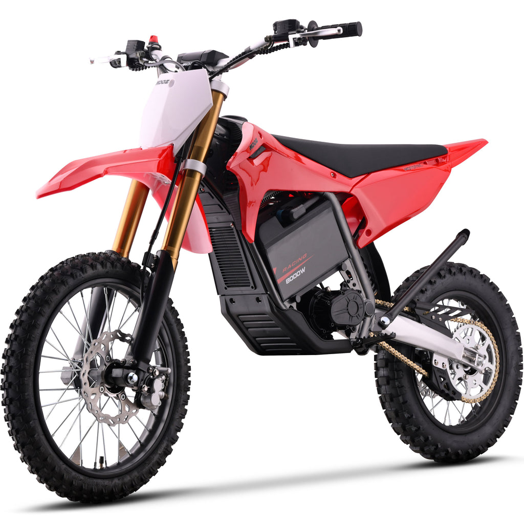 MotoTec 72v 8000w Pro Electric Dirt Bike 17/14 Lithium Red