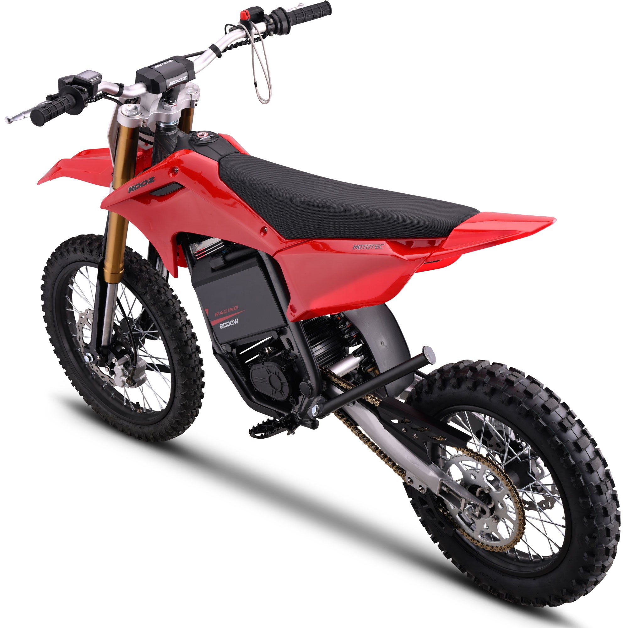 MotoTec 72v 8000w Pro Electric Dirt Bike 17/14 Lithium Red
