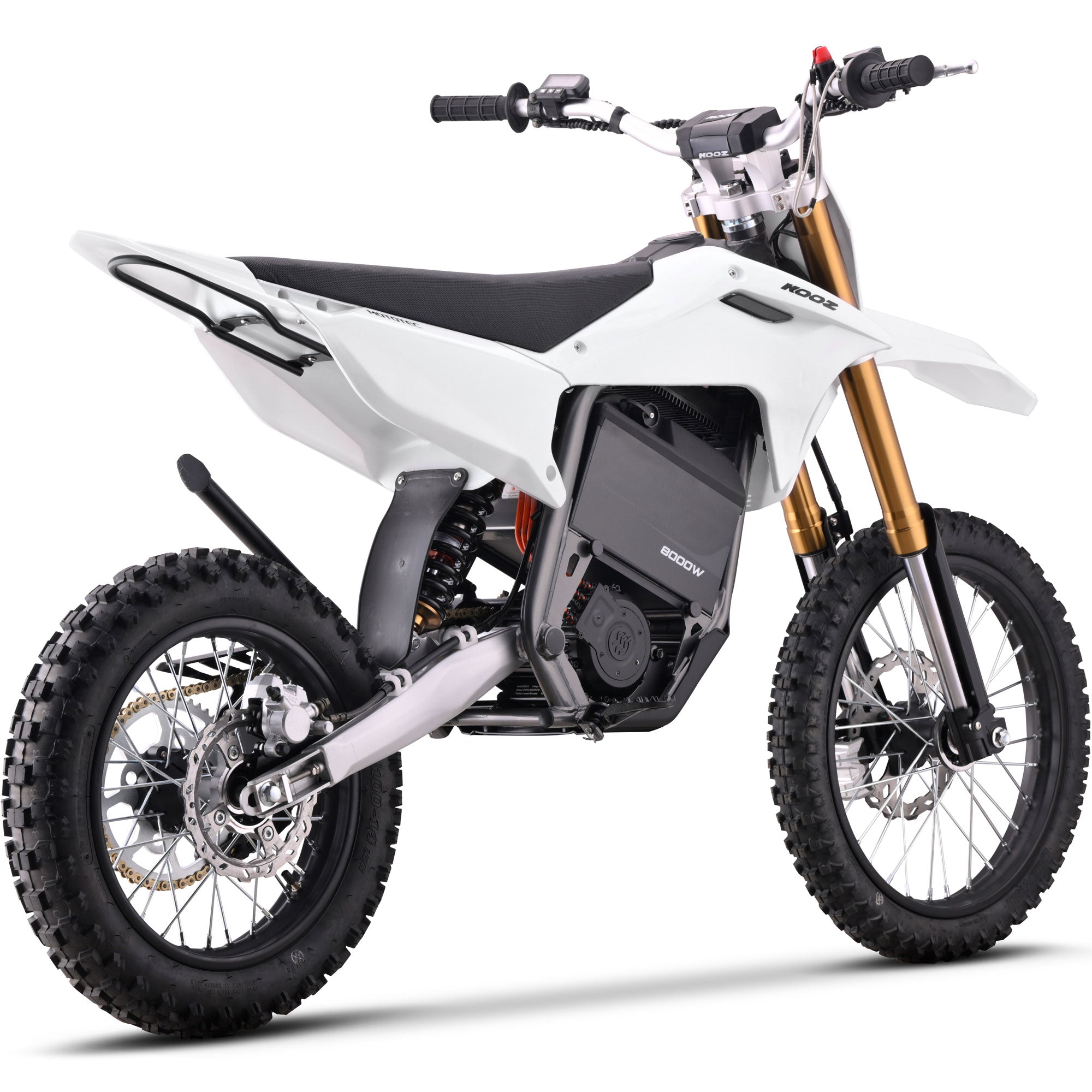 MotoTec 72v 8000w Pro Electric Dirt Bike 17/14 Lithium White