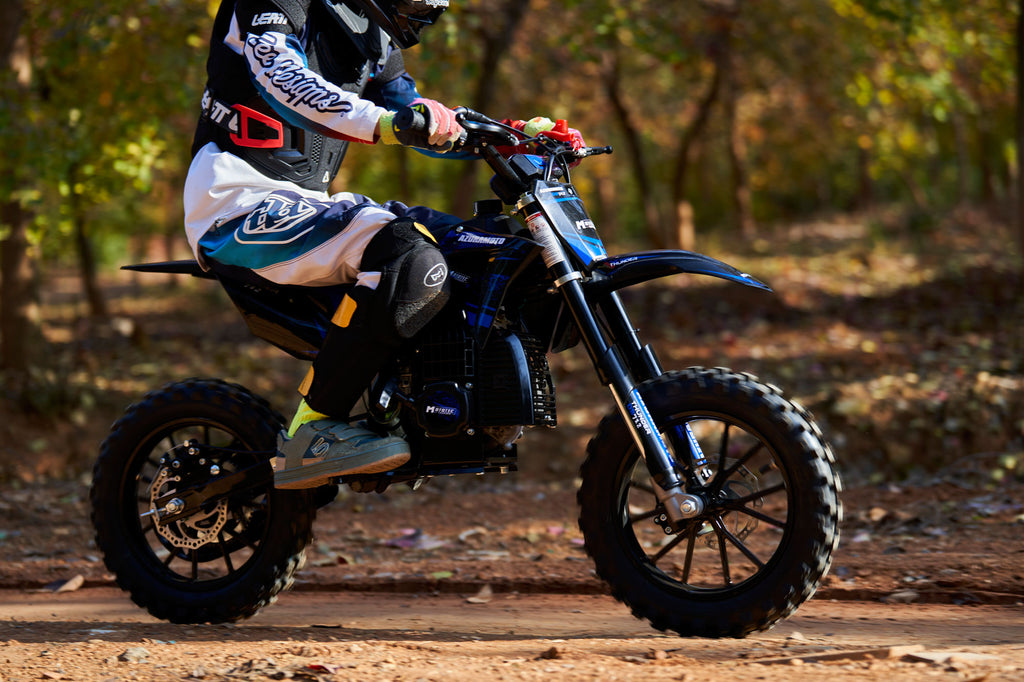 MotoTec Thunder 50cc 2-Stroke Kids Gas Dirt Bike Blue