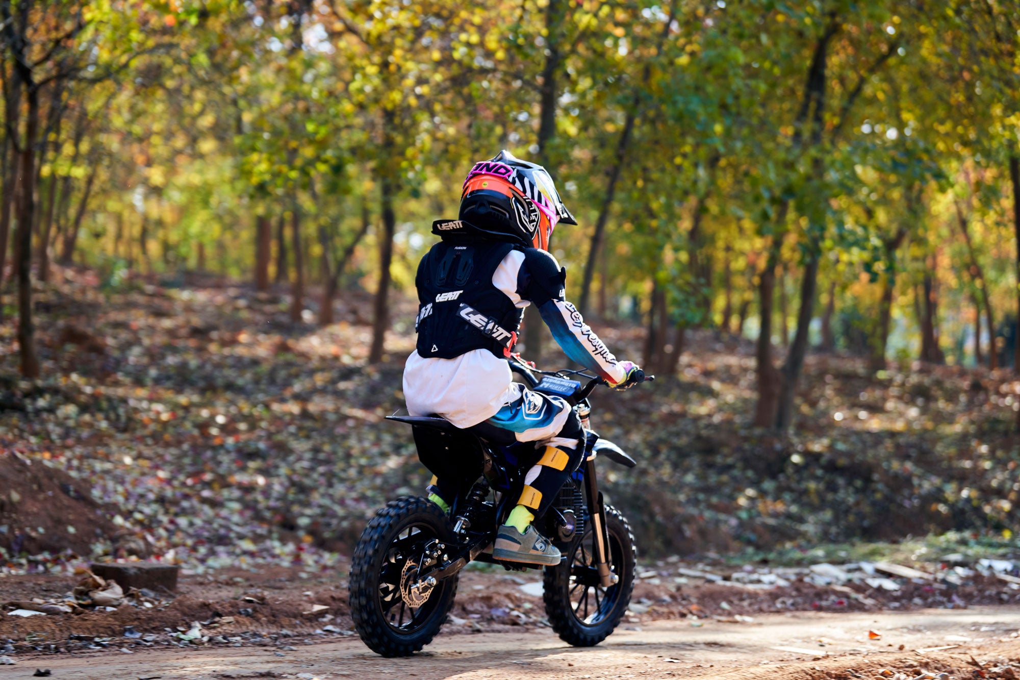 MotoTec Thunder 50cc 2-Stroke Kids Gas Dirt Bike Blue