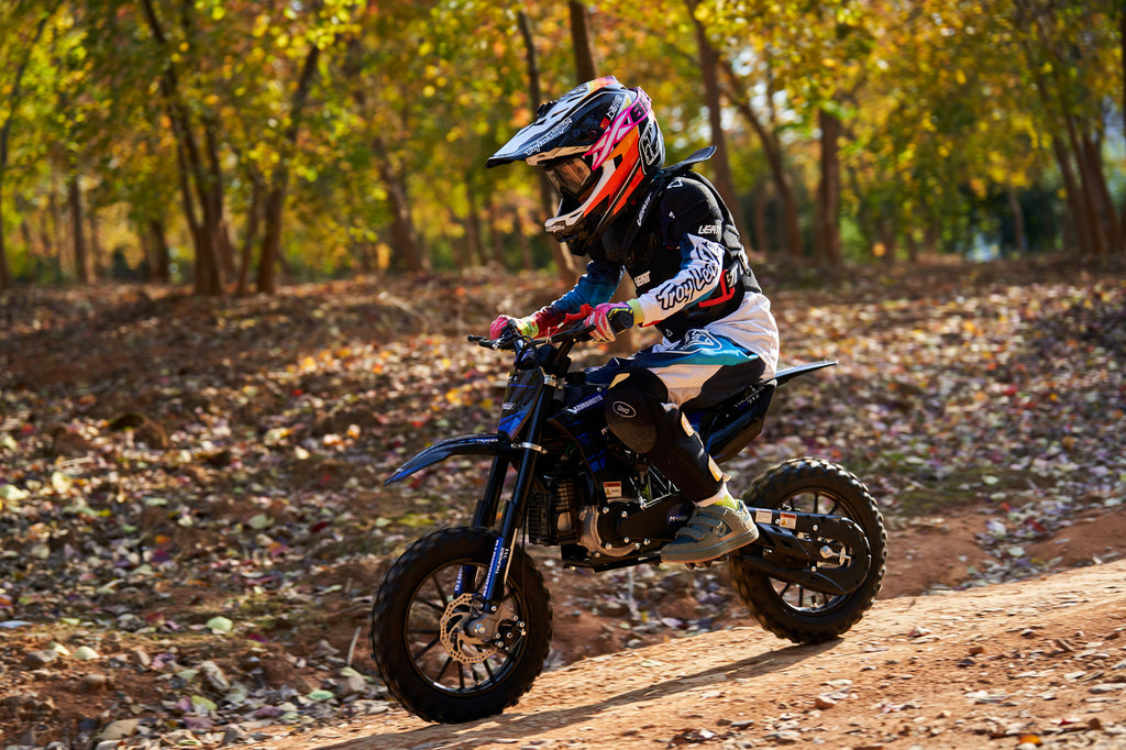 MotoTec Thunder 50cc 2-Stroke Kids Gas Dirt Bike Green