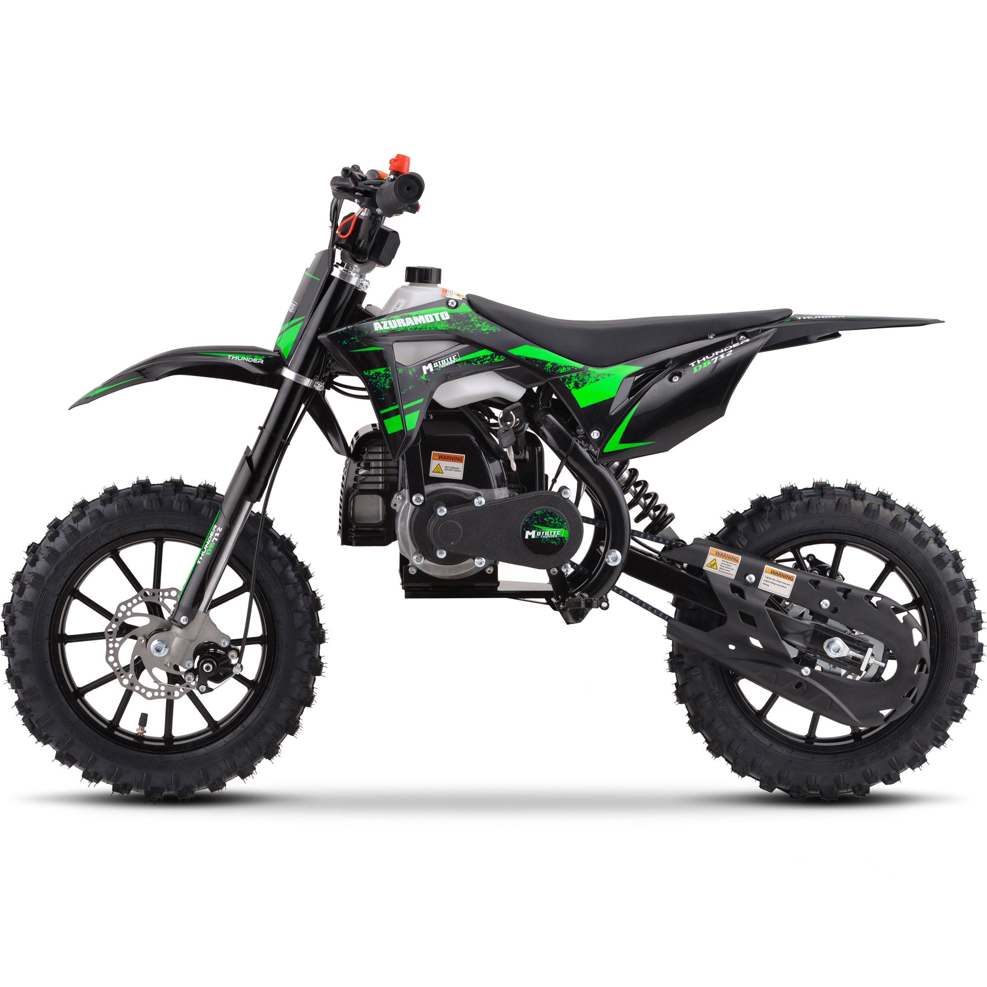 MotoTec Thunder 50cc 2-Stroke Kids Gas Dirt Bike Green