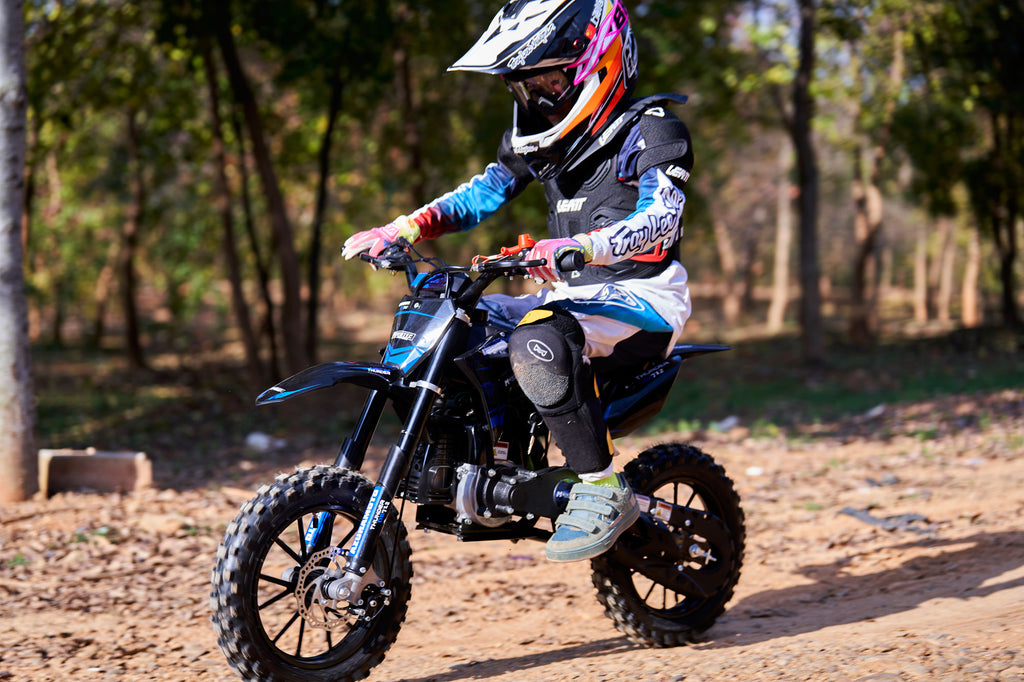 MotoTec Thunder 50cc 2-Stroke Kids Gas Dirt Bike Green