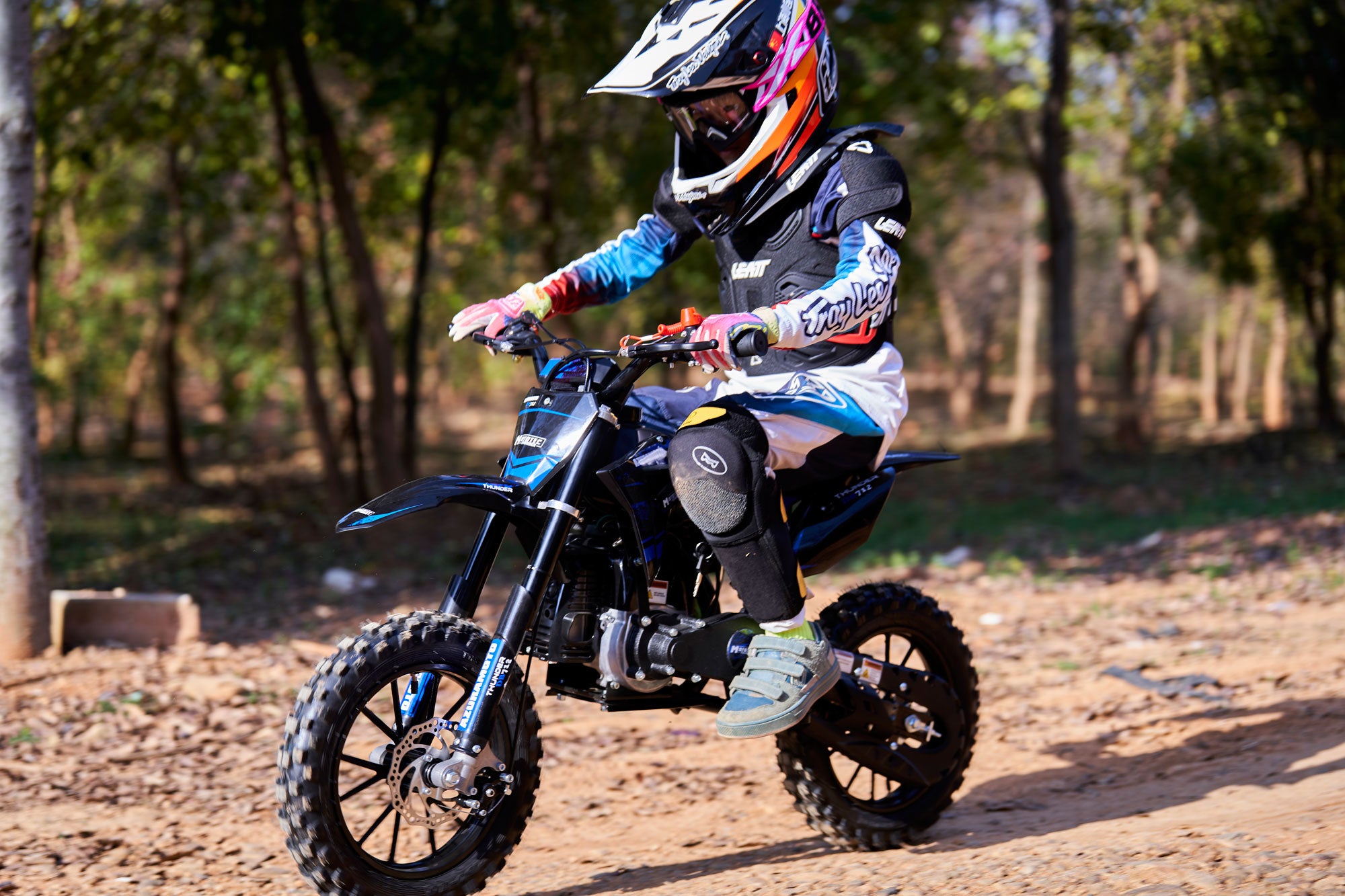MotoTec Thunder 50cc 2-Stroke Kids Gas Dirt Bike Green