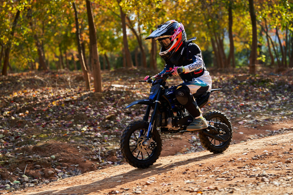 MotoTec Thunder 50cc 2-Stroke Kids Gas Dirt Bike Green